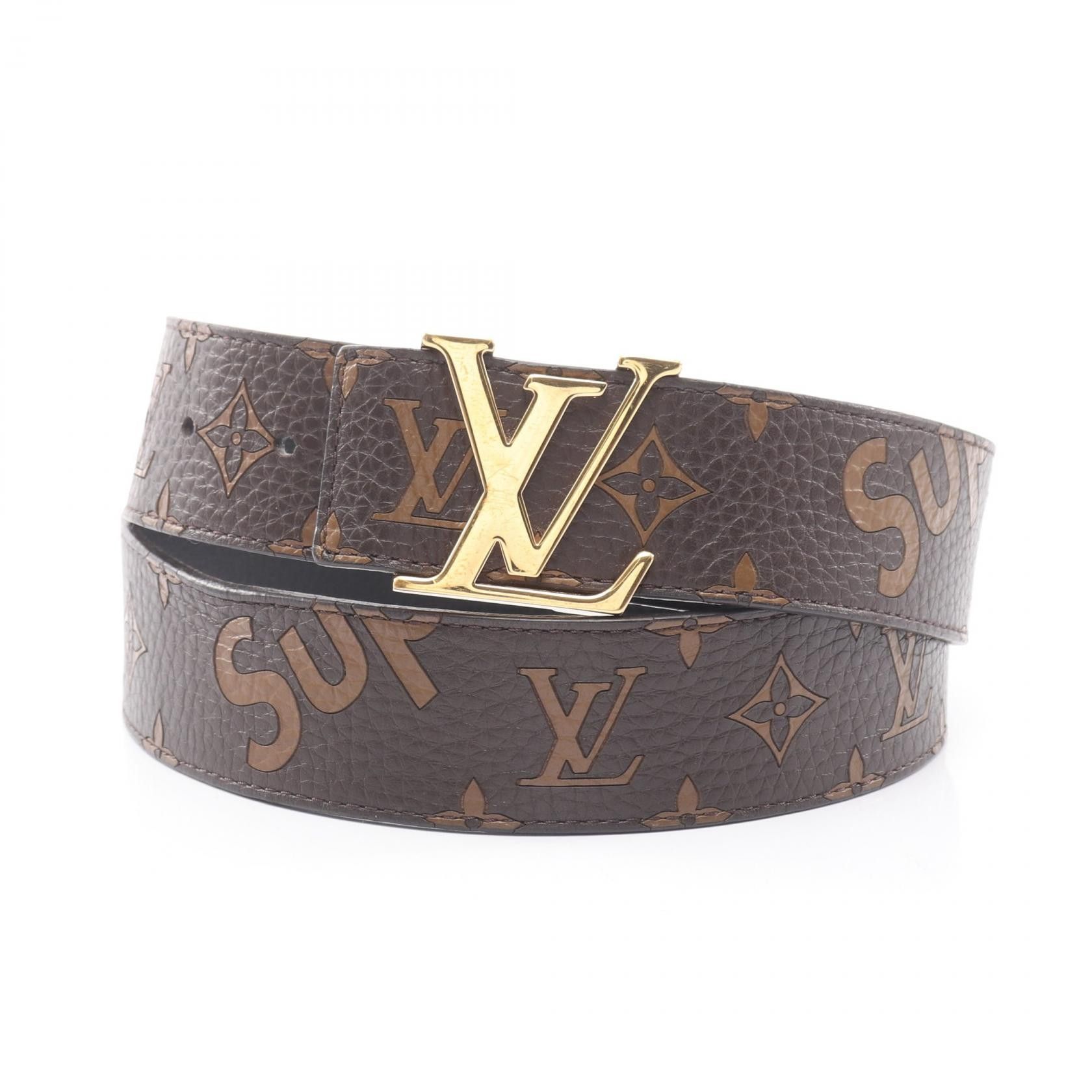 Louis Vuitton Louis Vuitton Louis Vuitton Supreme LV Initials Leather Belt Limited Leather Belt MP016 DUTY FREE for USA Size ONE SIZE - 1 Thumbnail