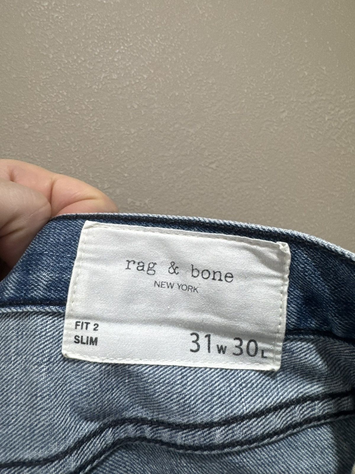 Rag & Bone Rag & Bone 31x30 Standard Issue Fit 1 ‘Acid Blue’ Jeans Size US 31 - 4 Thumbnail