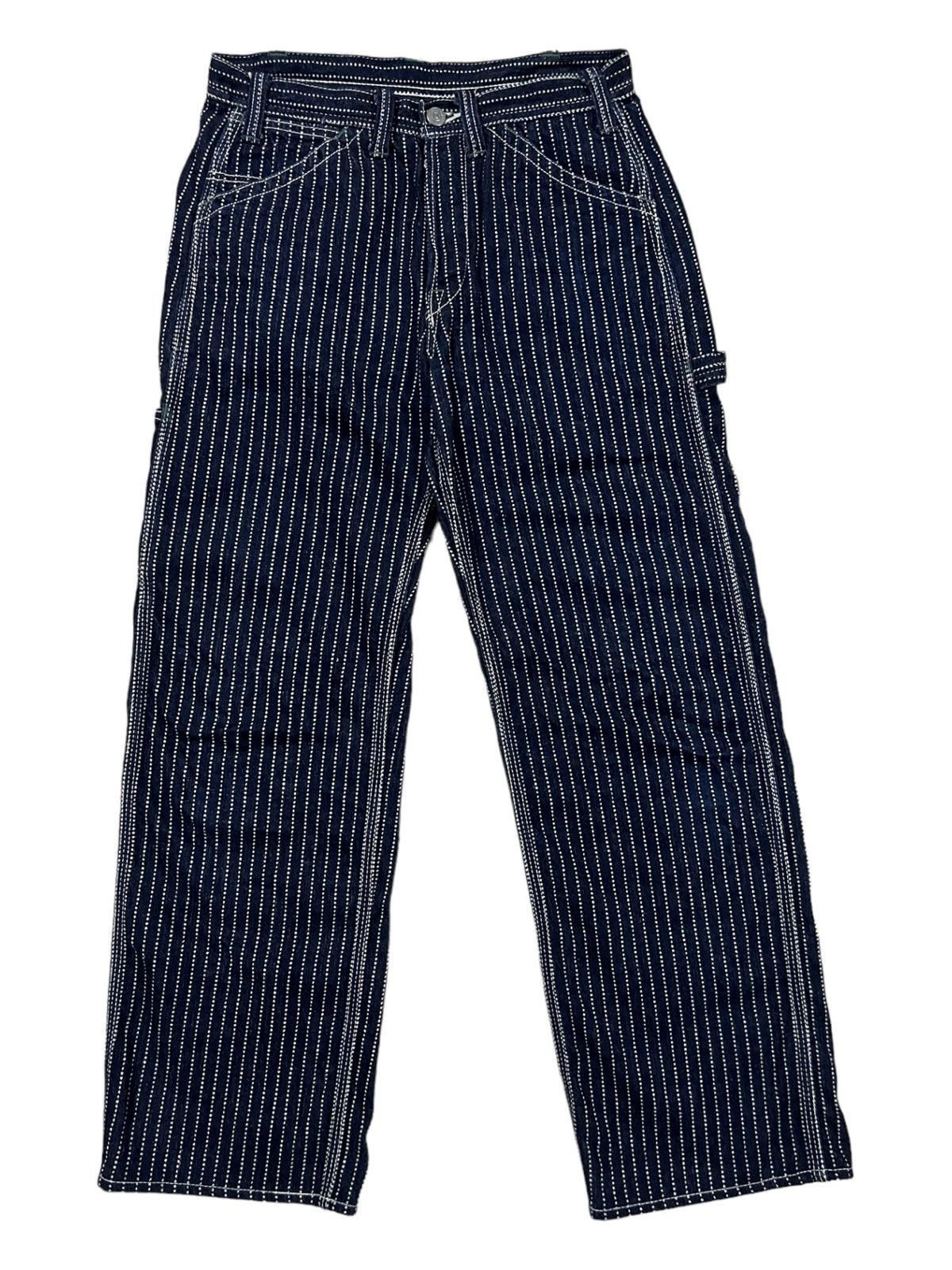 Loopwheeler The Flat Head Indigo Wabash Railroad Striped Painter Denim Size US 29 - 4 Thumbnail
