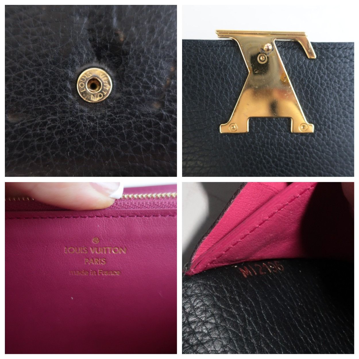 Louis Vuitton Louis Vuitton Black Taurillon Leather Capucines Wallet Size ONE SIZE - 19 Thumbnail