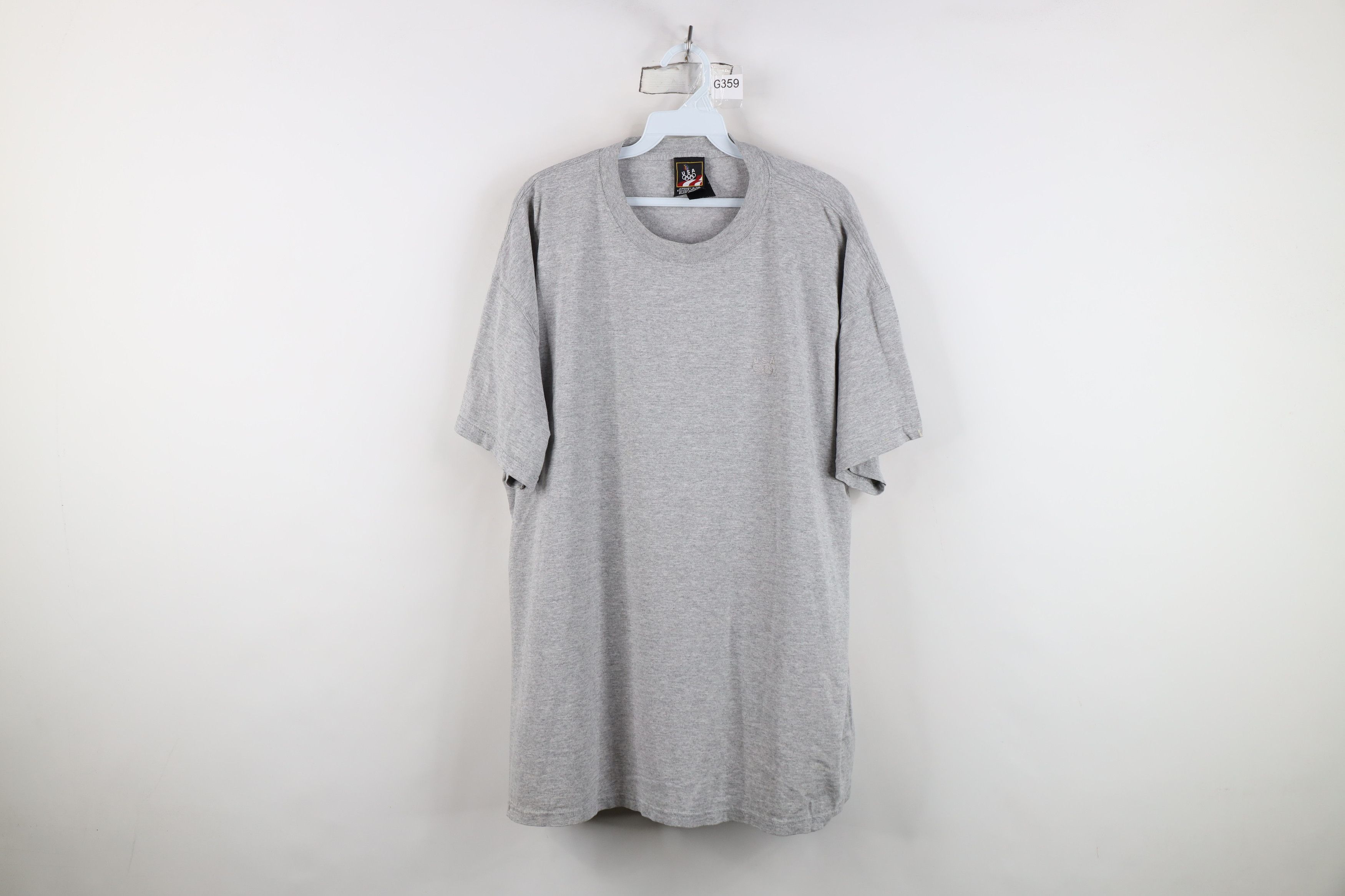 Vintage Vintage 90s USA Olympics Short Sleeve T-Shirt Heather Gray Size US XL / EU 56 / 4 - 1 Thumbnail