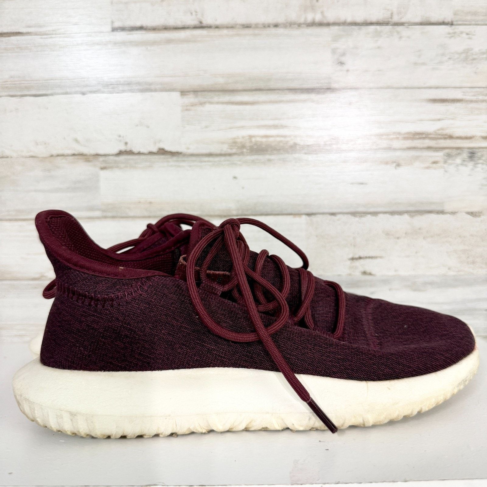 Adidas Adidas Women Size 7 Tubular Shadow Maroon Running Sneakers Size US 7 / IT 37 - 7 Thumbnail