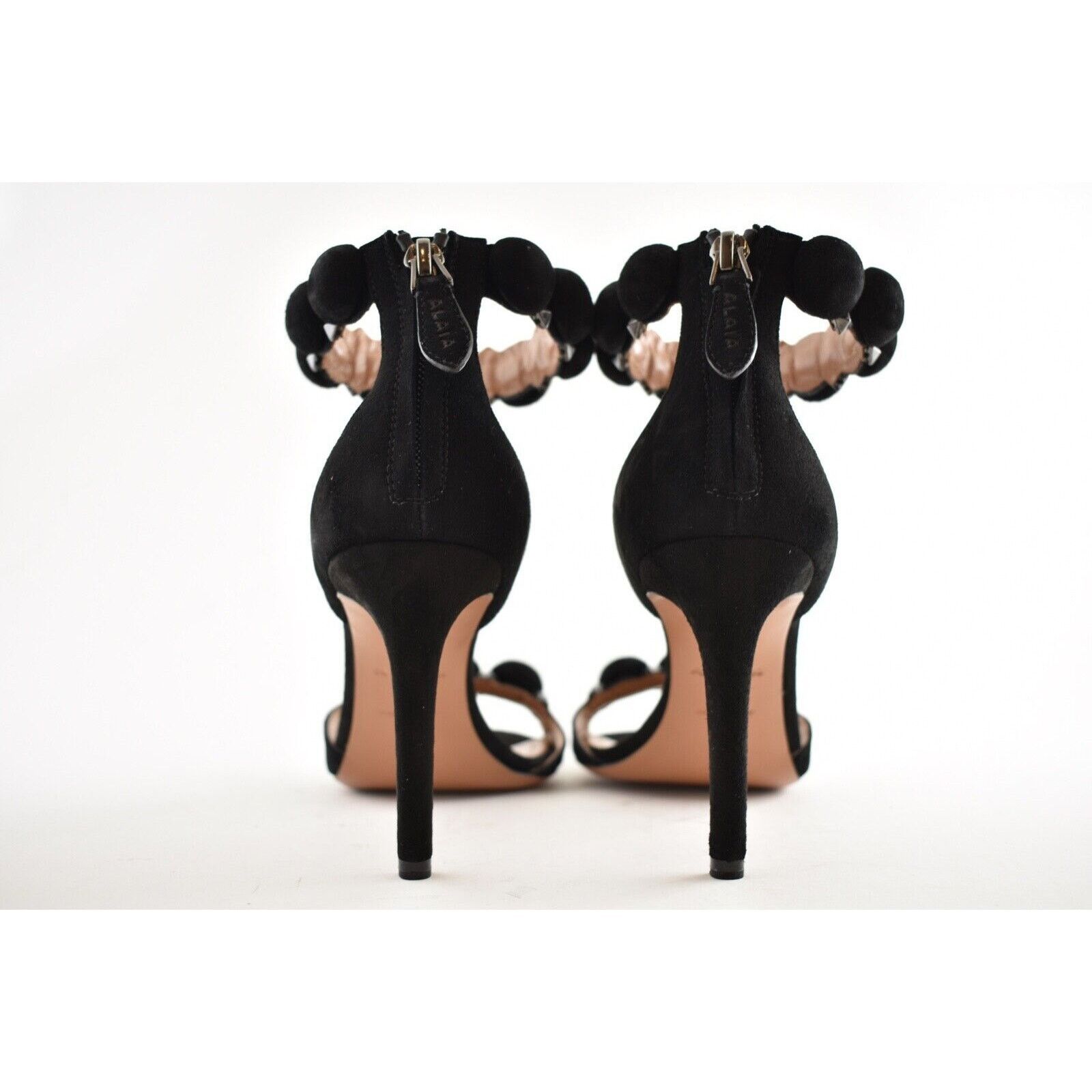 Alaia 90mm Studded Pom Pom Ankle Strap Sandal Heel Pump 37 Size US 7 / IT 37 - 6 Thumbnail