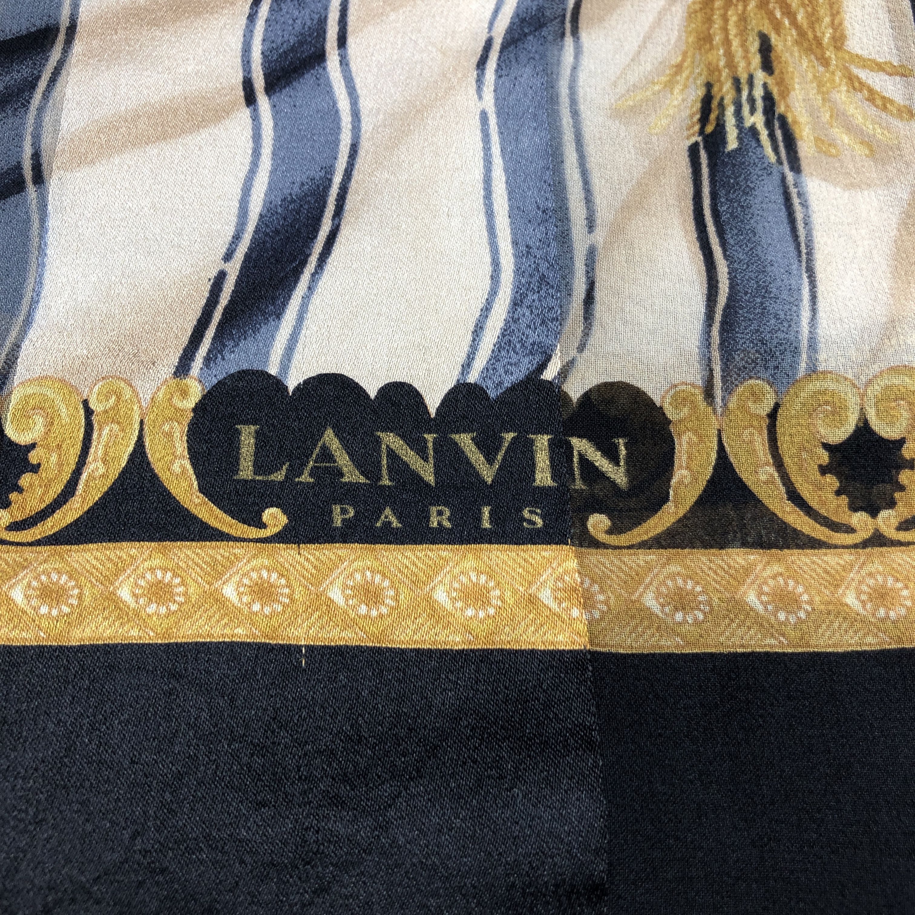 Lanvin Lanvin Hand Rolled Silk Stole Silk Scarf M1383 Size ONE SIZE - 4 Thumbnail