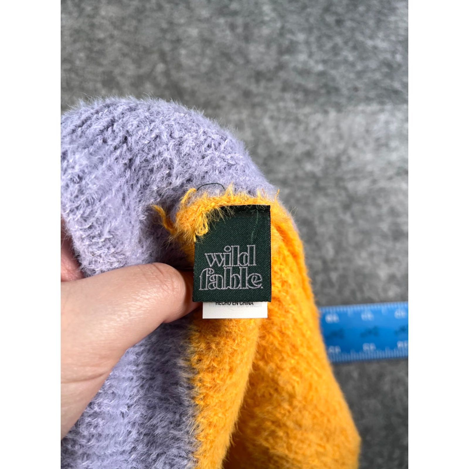 Vintage Wild Fable Beanie Women One Size Purple Yellow Knit Nylon Polyester NEW Size ONE SIZE - 7 Thumbnail