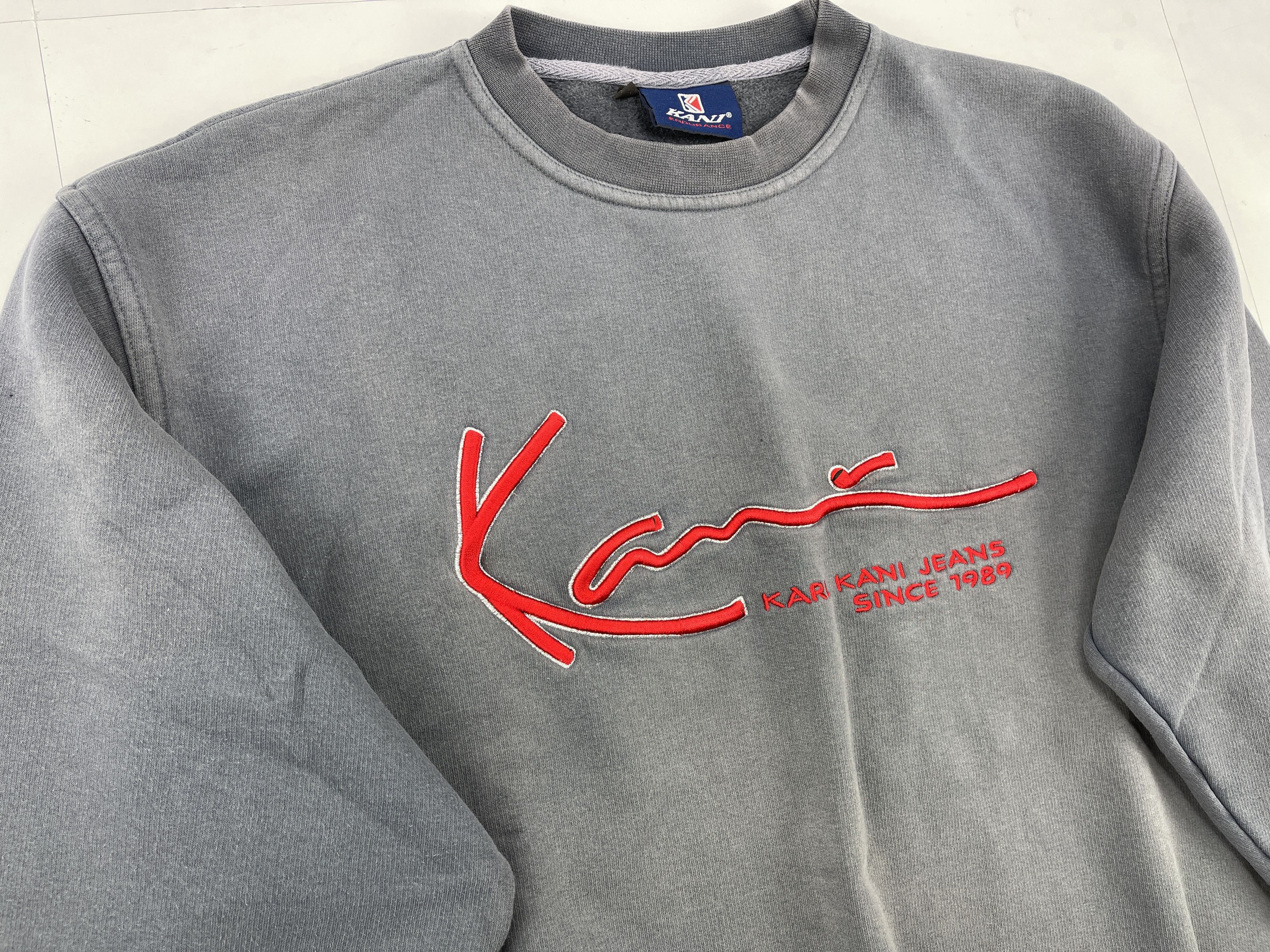 Karl Kani KARL KANI sweatshirt, gray, vintage Kani, 90s hip-hop size L Size US L / EU 52-54 / 3 - 4 Thumbnail