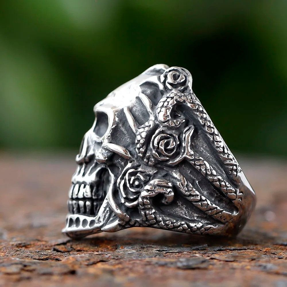 Jewelry Skull Ring Streetwear Jewelry Fashion Gift Size ONE SIZE - 1 Thumbnail