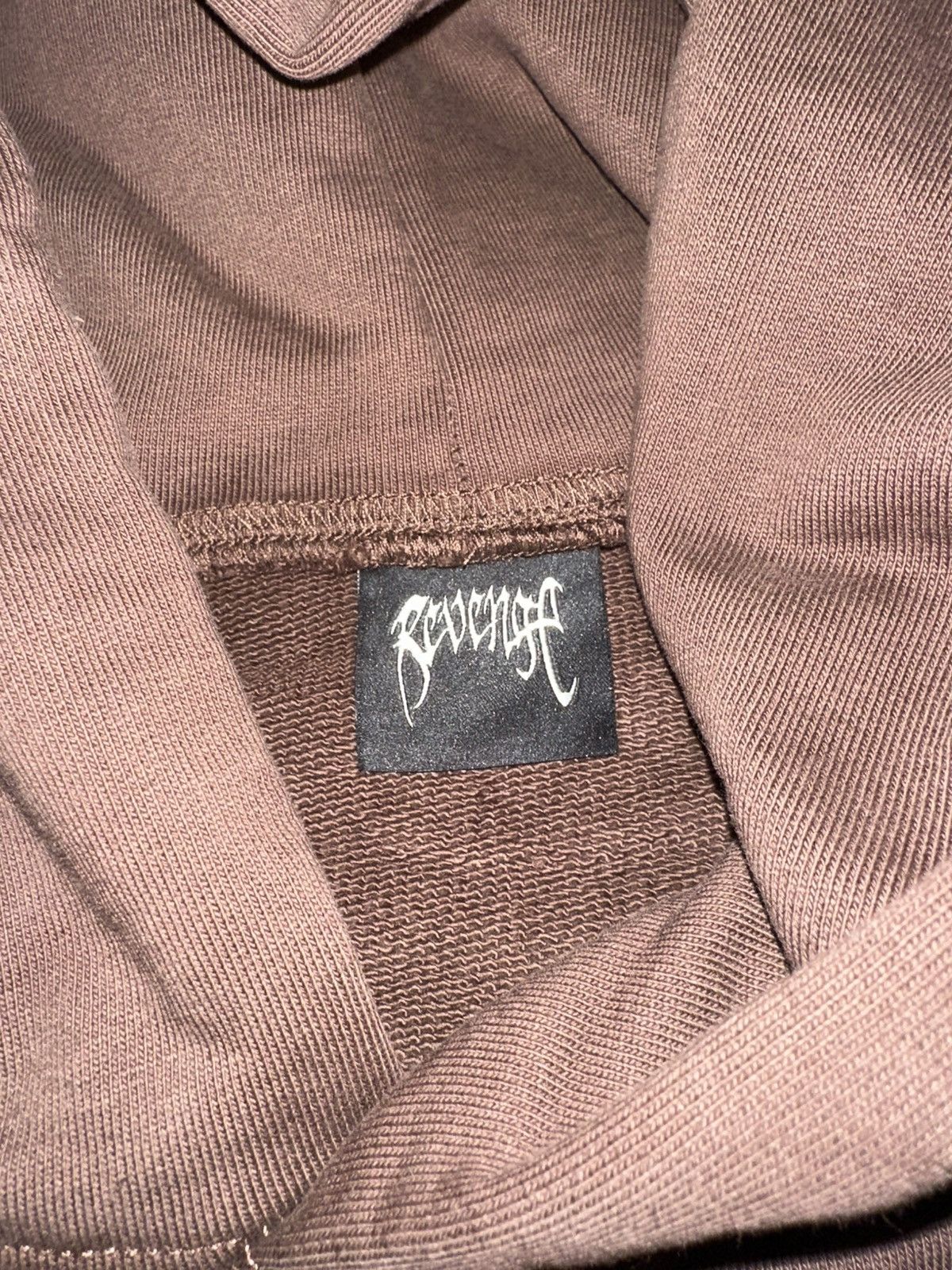 Revenge Embroidered Split Arch Hoodie Brown/Pink Size US M / EU 48-50 / 2 - 2 Thumbnail