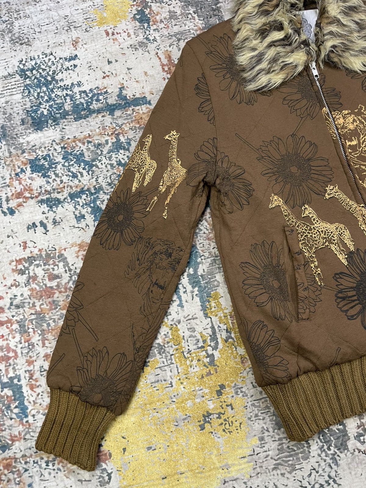 Japanese Brand Hype🔥Scolar Safari Golden Print Fur Jacket Size US S / EU 44-46 / 1 - 6 Thumbnail