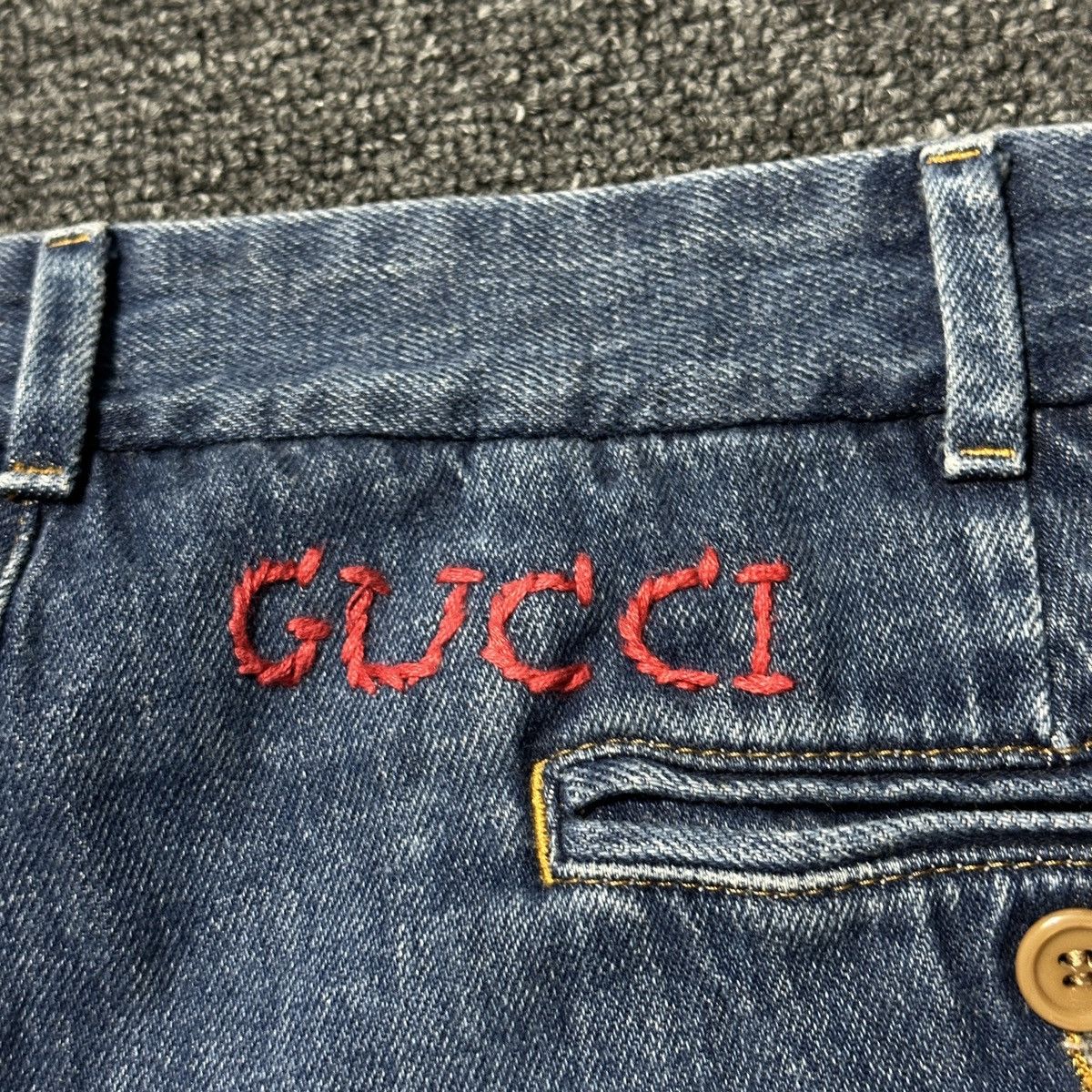Gucci Gucci Logo Emboidered blue Jeans Size US 36 / EU 52 - 9 Thumbnail