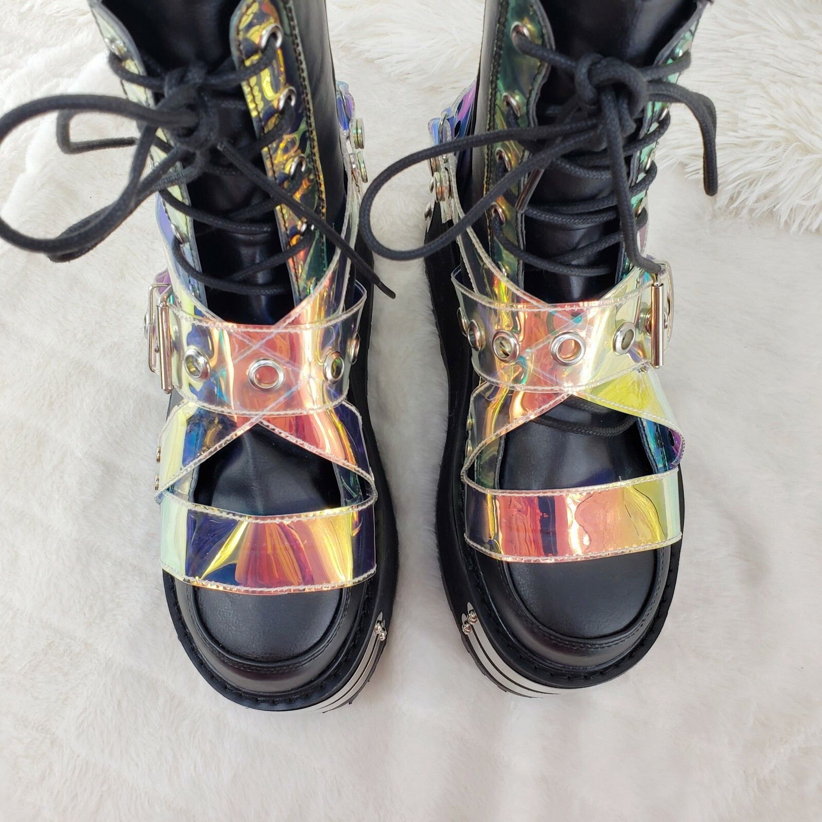 Demonia Cult DEMONIA Damned 116 Goth Trapdoor 3.5" Platform Goth Punk Ank Size US 11 / IT 41 - 5 Thumbnail