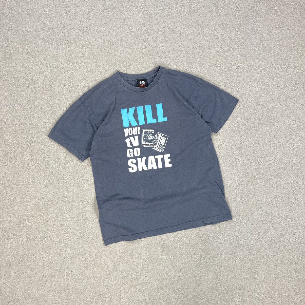 Blind Skateboards × Tony Hawk × Vintage VINTAGE ' KILL TV GO SKATE ' TEE T-SHIRT SK8 HIP HOP Size US M / EU 48-50 / 2 - 2 Thumbnail
