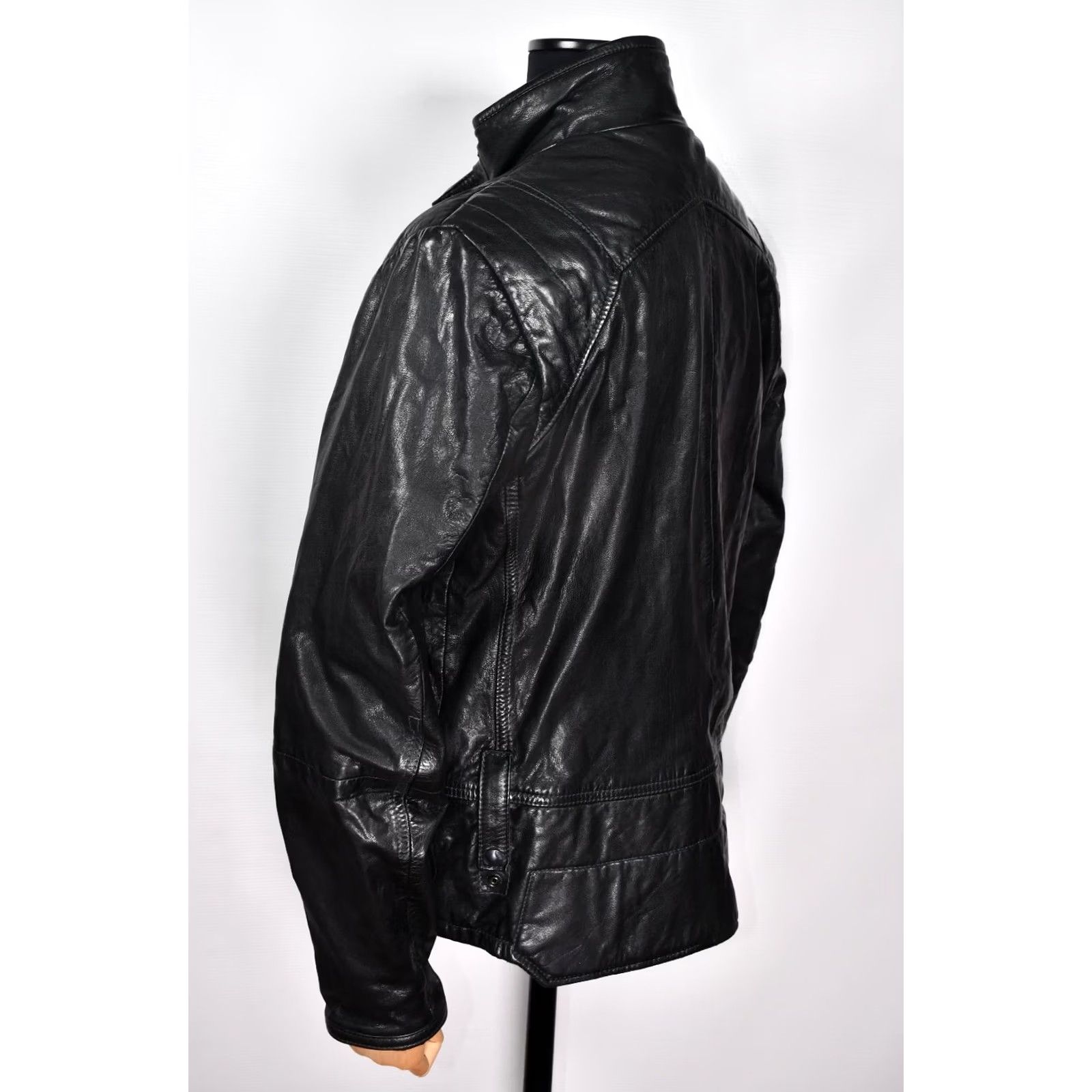 G-Star G-Star RCO Brando Leather Jacket XL Men's Black Leather Classic Biker Zip Casual 57cm 70cm 48cm Size XL Size US XL / EU 56 / 4 - 3 Thumbnail