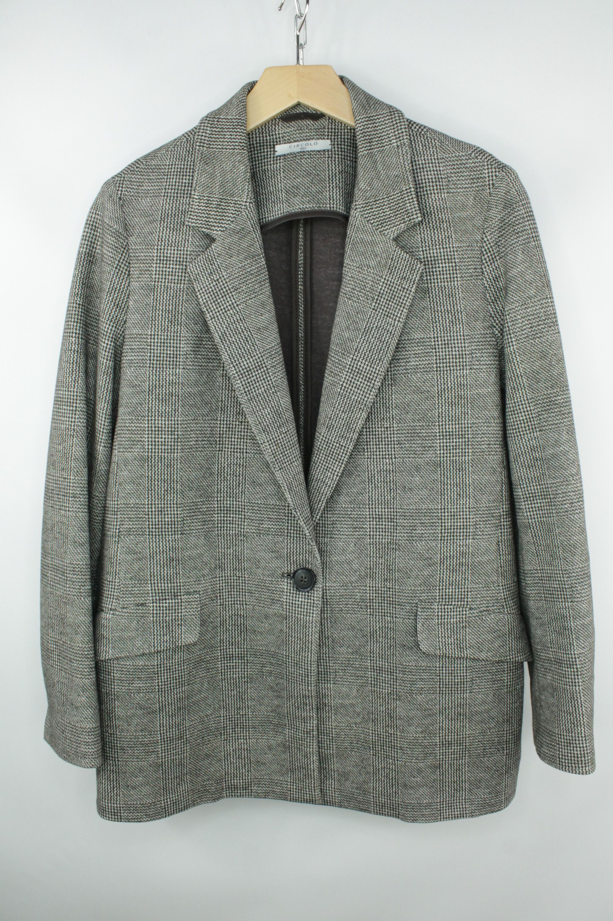 Circolo 1901 Circolo 1901 Soft Stretch Cotton Plaid Blazer Jacket Women's Size M / US 6-8 / IT 42-44 - 1 Thumbnail