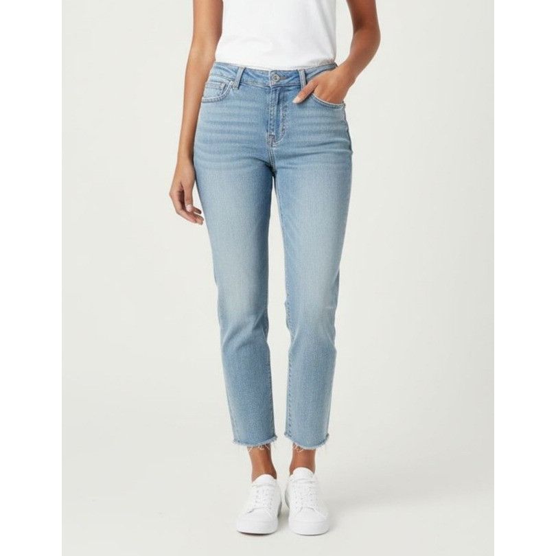 Pistola Pistola Arielle Skinny Jeans Raw Hem Light Wash Womens 32 Cr Size 32" / US 10 / IT 46 - 1 Thumbnail
