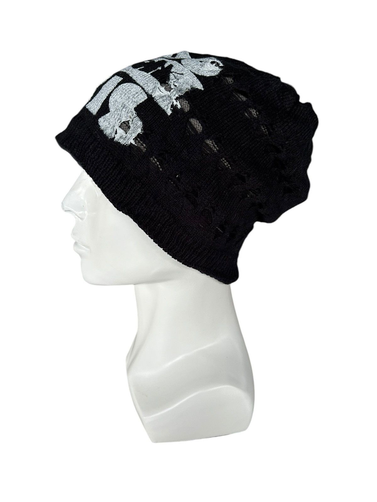 Japanese Brand × Kapital × Vintage Distressed Punk Bondage Style Reversible Beanie Hats☠️☠️ Size ONE SIZE - 3 Thumbnail