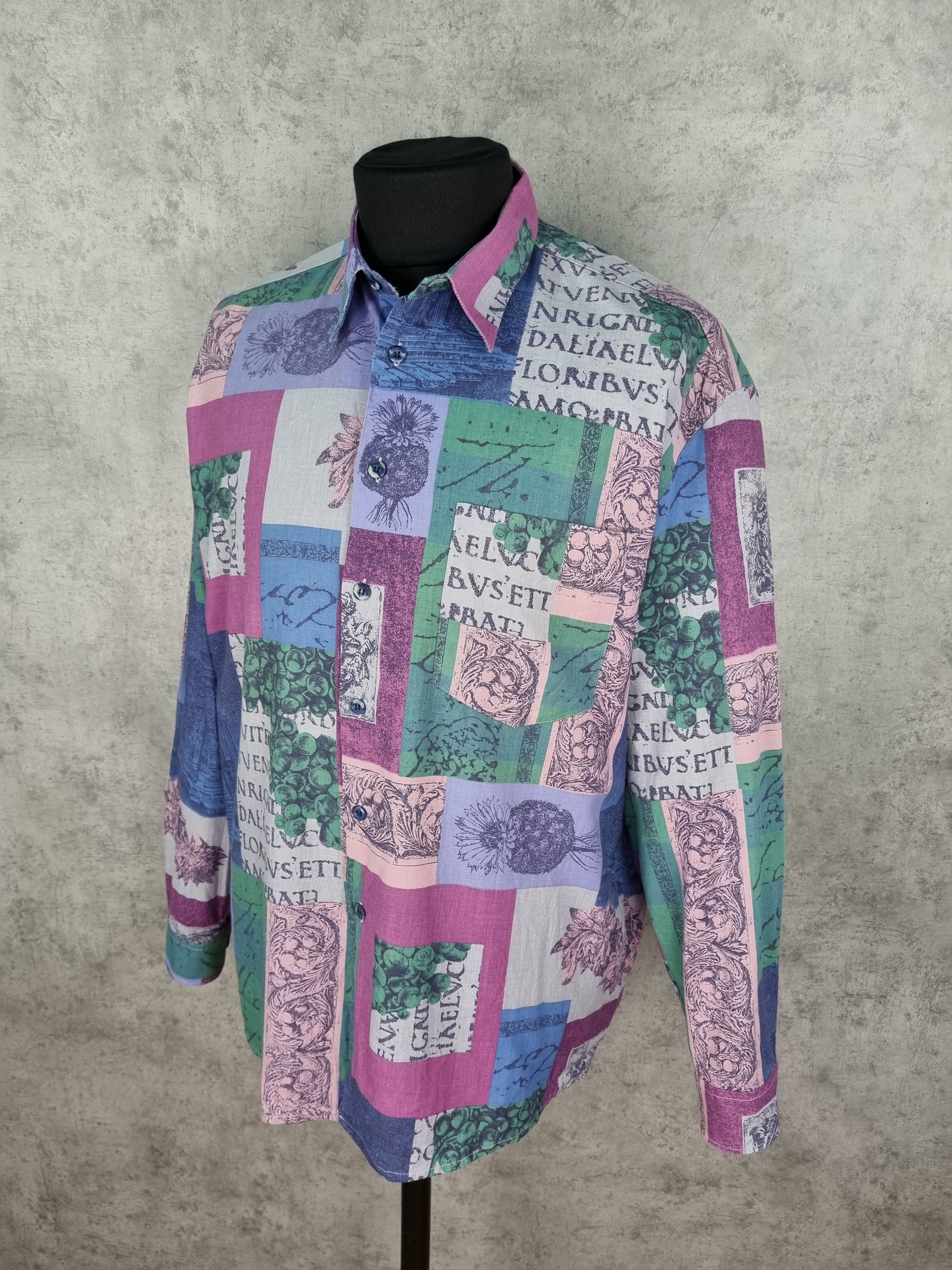 Vintage 90s Vintage Abstract Shirt Size US XL / EU 56 / 4 - 4 Thumbnail