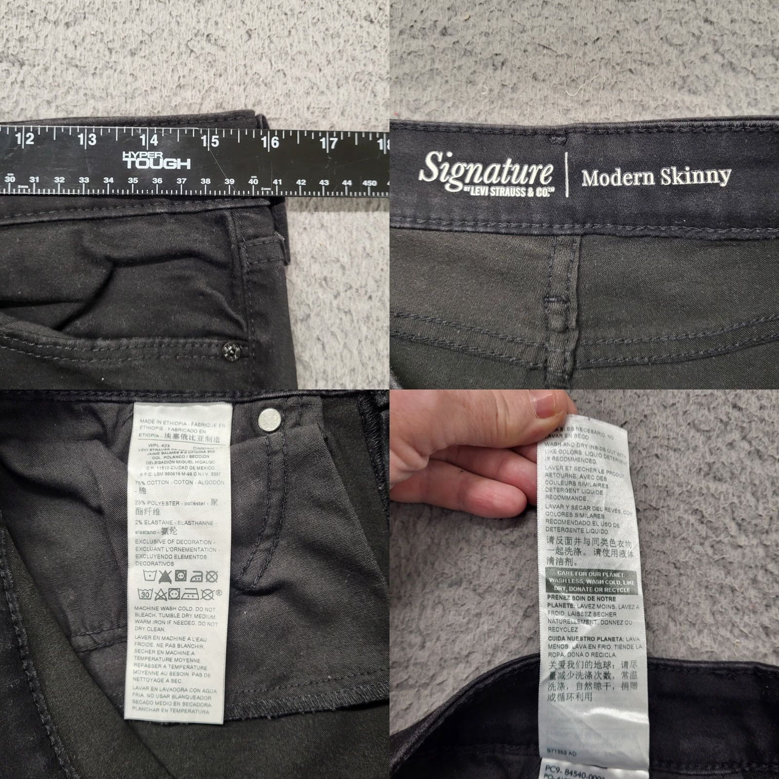 Levi's Levi's 500 Series Jeans Women's Size 12 31W Signature Modern Skinny Black College Denim Slim Fit Regular Women Jeans 5-Pocket Size 34" / US 12 / IT 48 - 8 Thumbnail