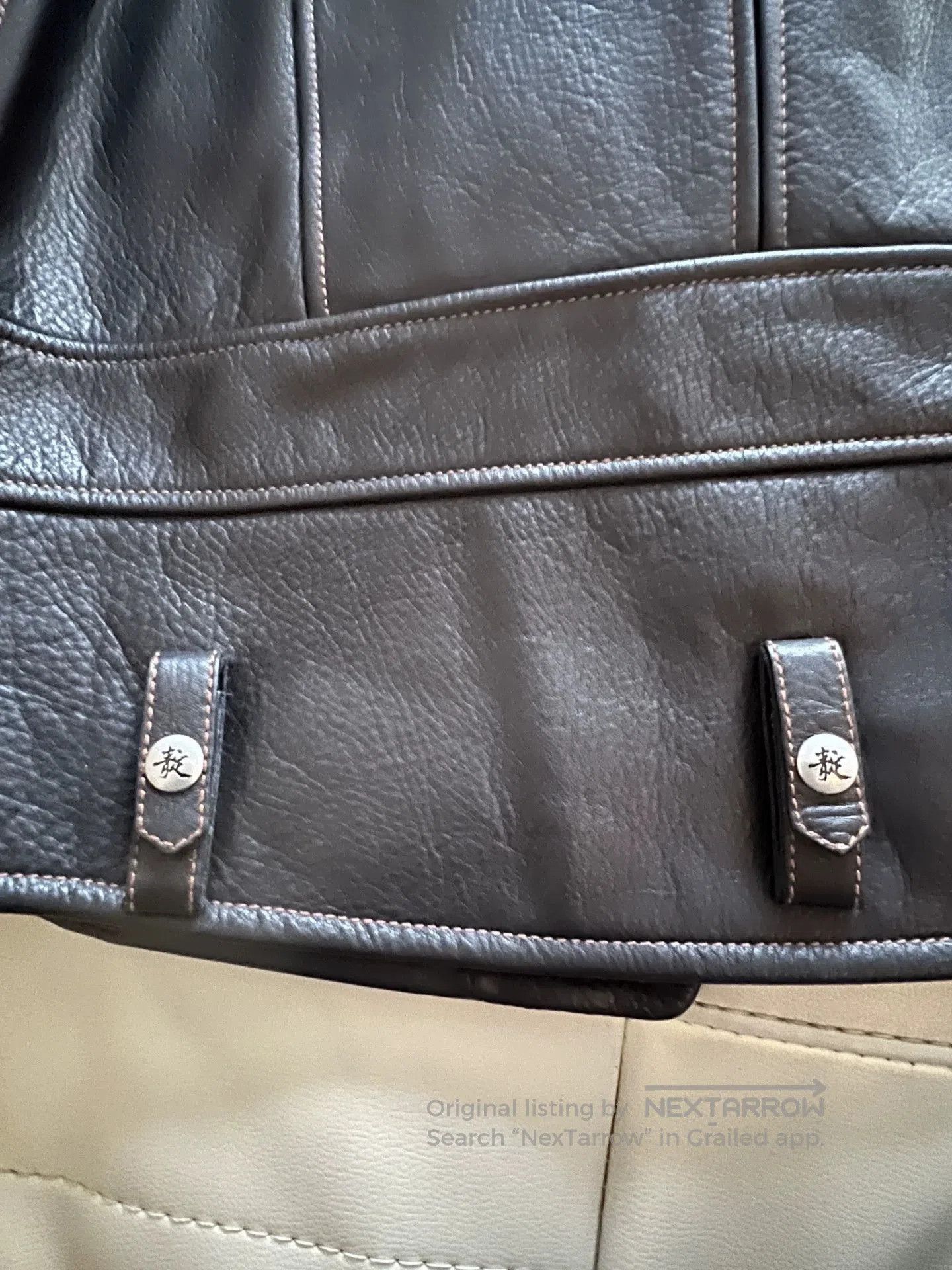 Japanese Brand INDI Leather Motorcycle Vest for Men. Size US L / EU 52-54 / 3 - 9 Thumbnail