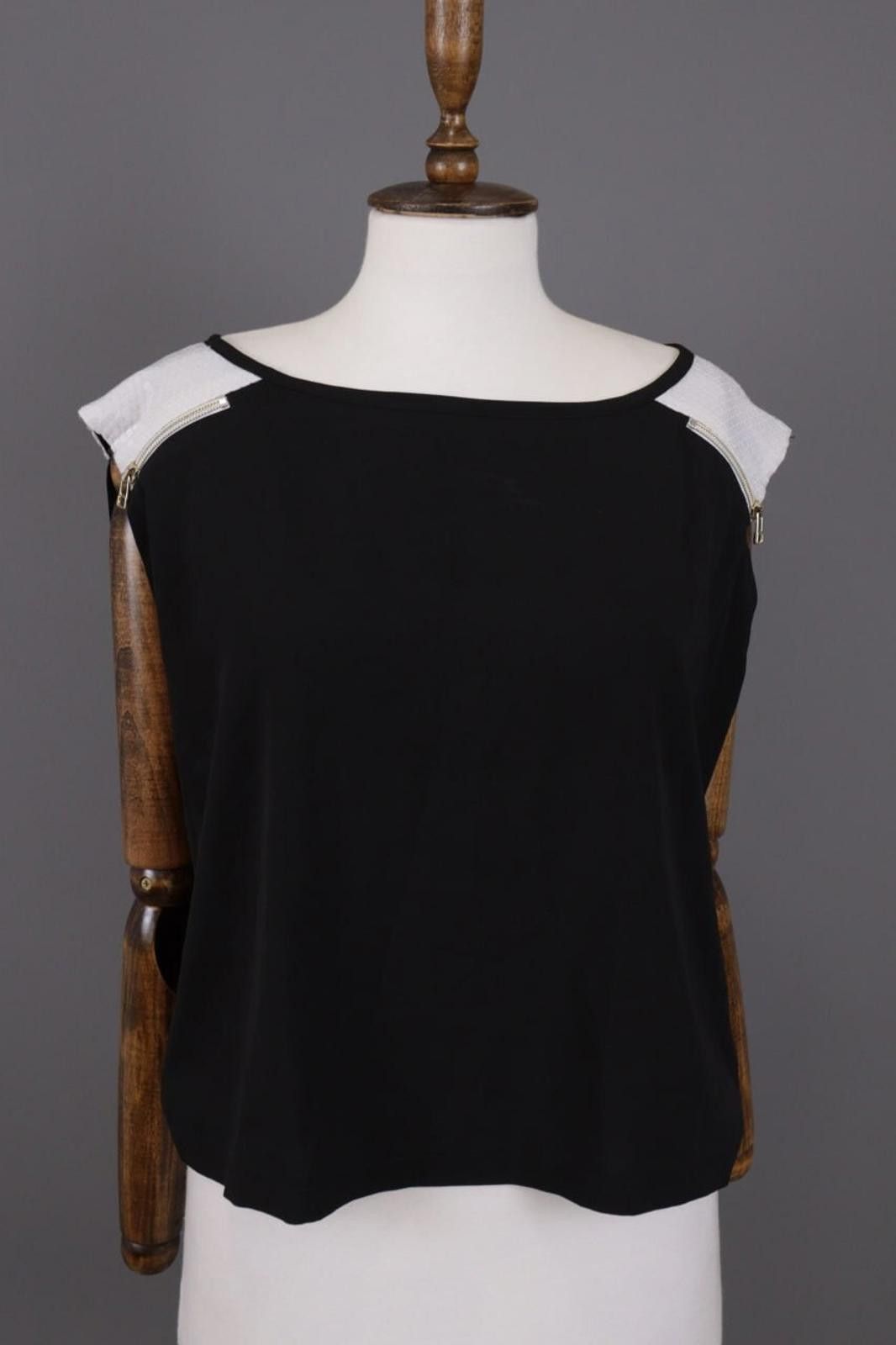 Designer COP COPINE Black Sleeveless Summer Stretch Top Shirt Size M / US 6-8 / IT 42-44 - 1 Thumbnail