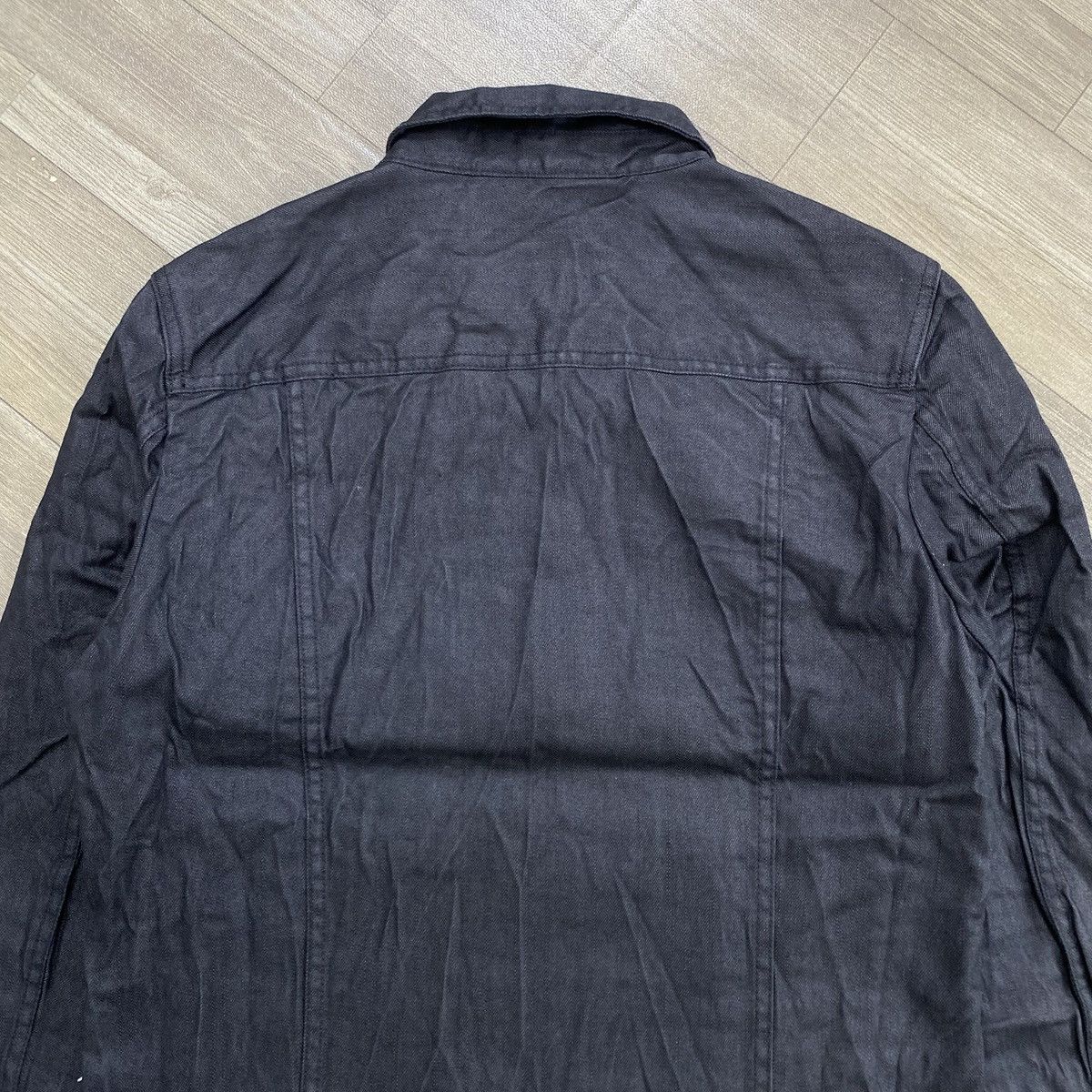 Issey Miyake Vintage Issey Miyake Tete Homme Black Denim Jacket Designer Size US M / EU 48-50 / 2 - 15 Thumbnail