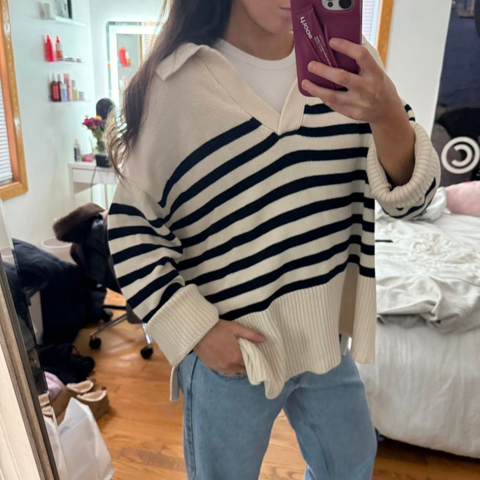 House of Harlow House of Harlow 1960 Striped Sweater Size L / US 10 / IT 46 - 1 Thumbnail