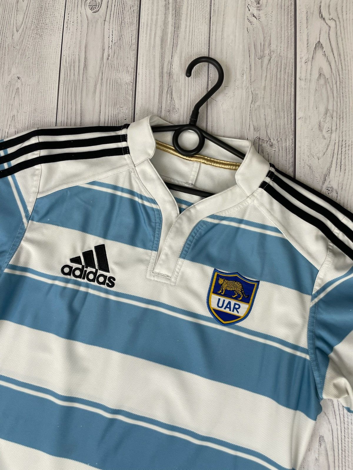 Adidas Vintage adidas Argentina rugby jersey size M striped Size US M / EU 48-50 / 2 - 2 Thumbnail