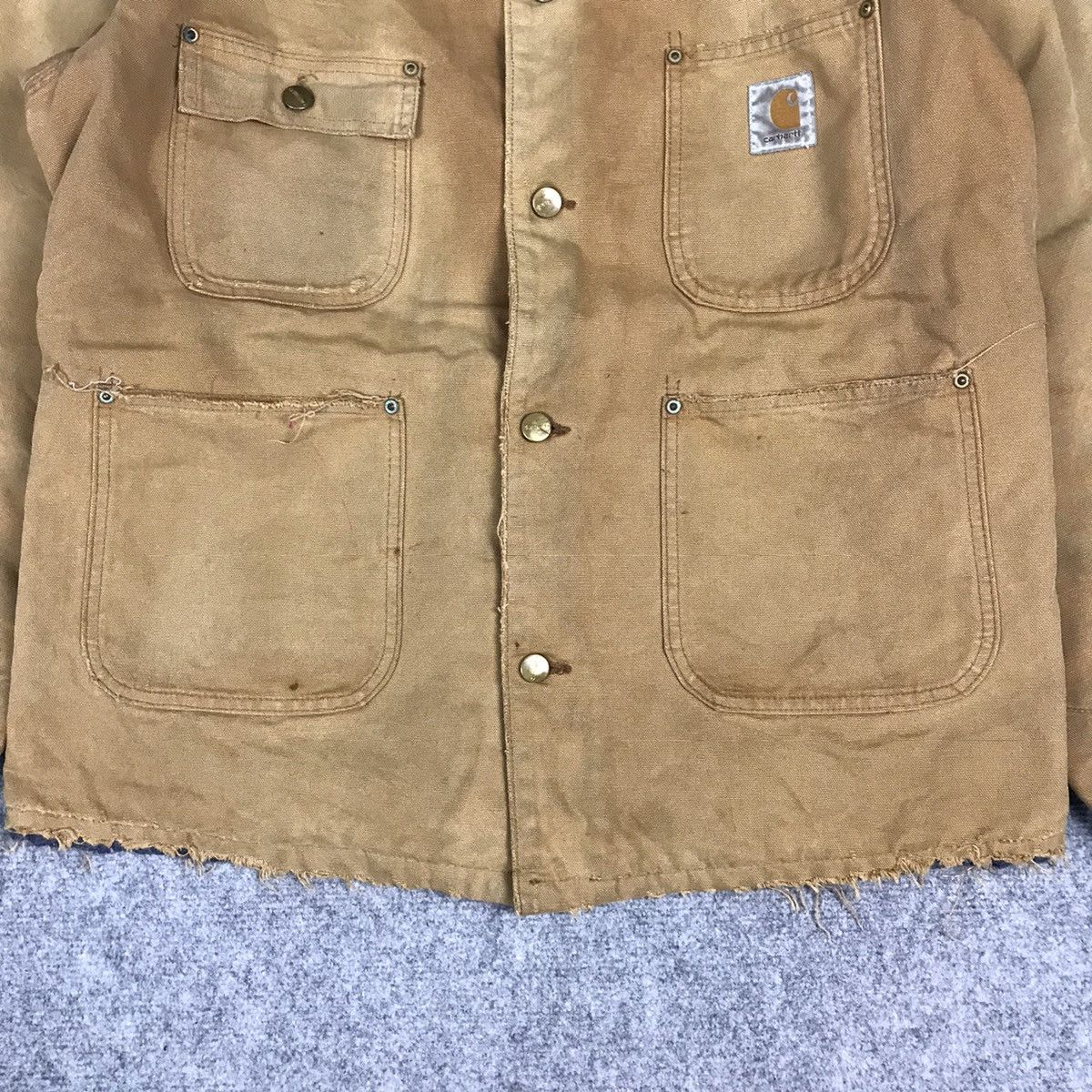 Carhartt × Vintage Carhartt Blanket Jacket Distressed Brown Jacket Size US M / EU 48-50 / 2 - 3 Thumbnail