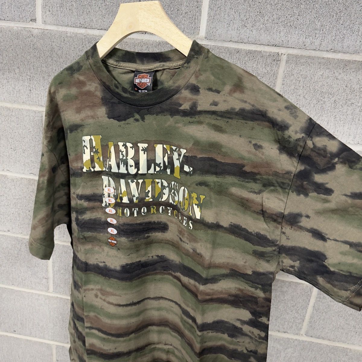 Harley Davidson Harley Davidson Camo Shirt ERD Grunge Biker WCC Size US XL / EU 56 / 4 - 3 Thumbnail
