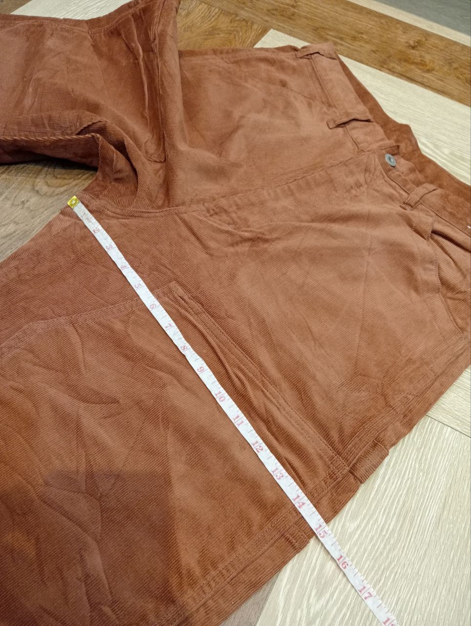 GU GU JAPAN DOUBLE KNEE WIDE BAGGY CORDUROY PANTS Size US 35 - 15 Thumbnail