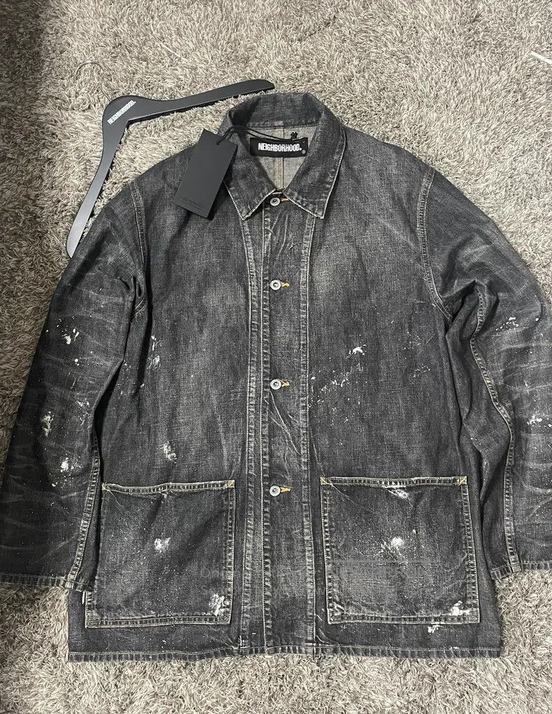 Neighborhood Neighborhood Black Splatter Denim Jacket Size US M / EU 48-50 / 2 - 6 Thumbnail