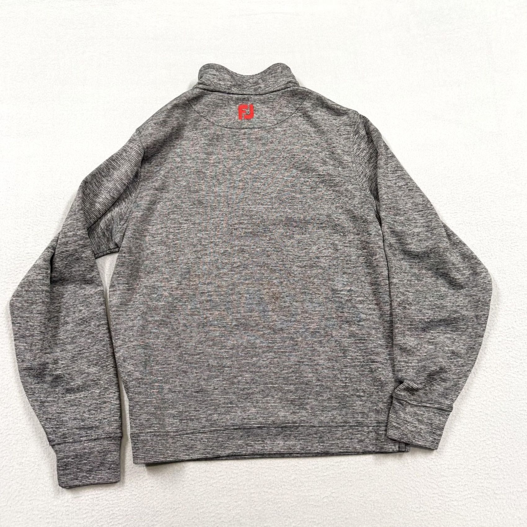 Footjoy FootJoy Pullover Mens S Gray 1/4 Zip Long Sleeve Golf Performance Striped Jersey Mock Neck Spring Fall Activewear Size US S / EU 44-46 / 1 - 4 Thumbnail