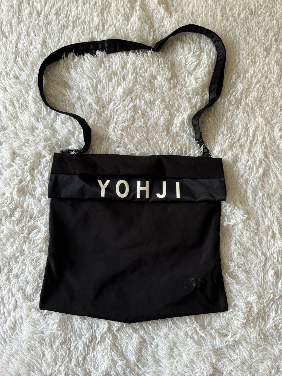 Y-3 × Yohji Yamamoto Y-3 OVERSIZED CRAZY BLACK NYLON TOTE BAG Size ONE SIZE - 1 Thumbnail