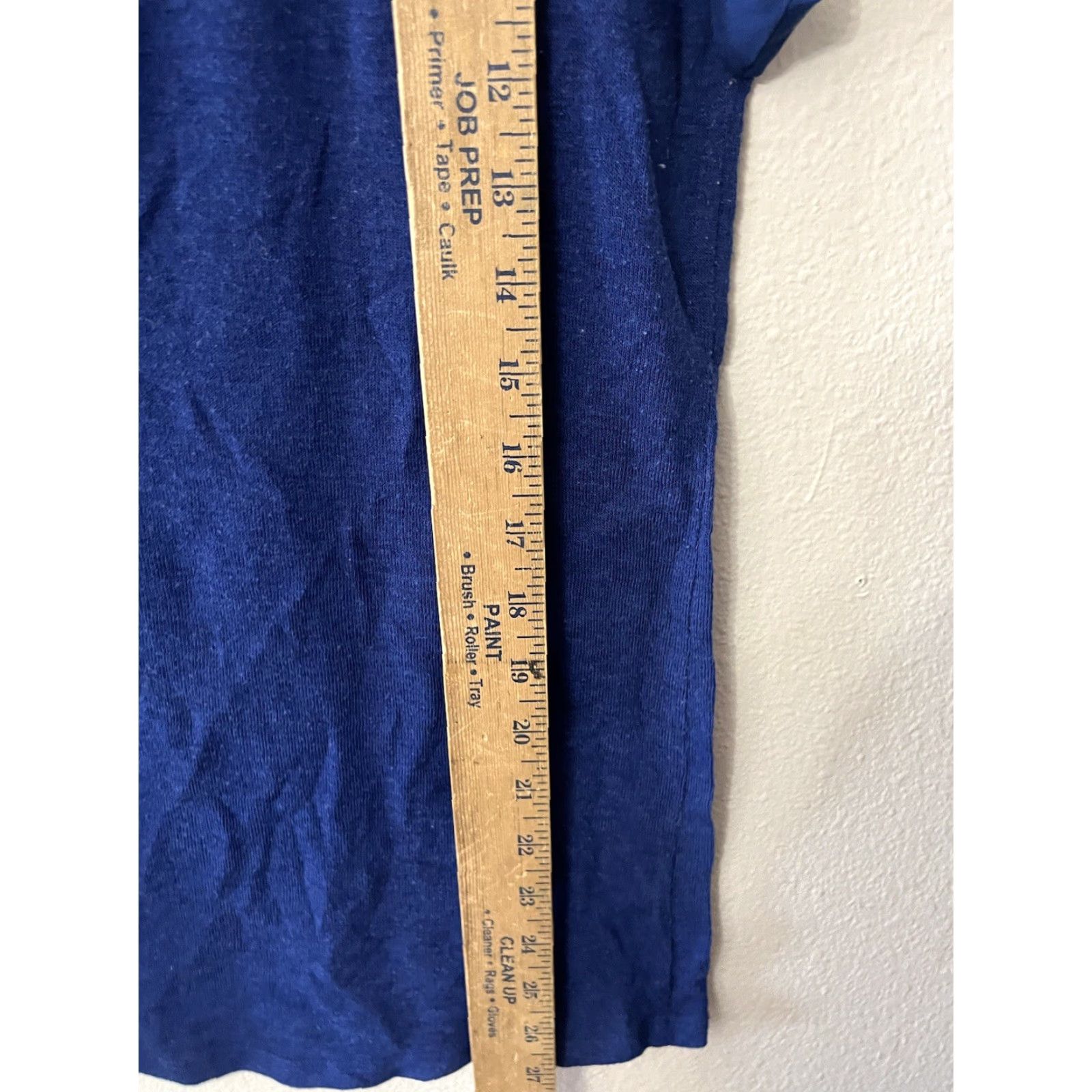 Calvin Klein Calvin Klein Women's Shirt T-Shirt Size XL Blue Cap Sleeve Solid Casual with Front Pocket Size XL / US 12-14 / IT 48-50 - 5 Thumbnail