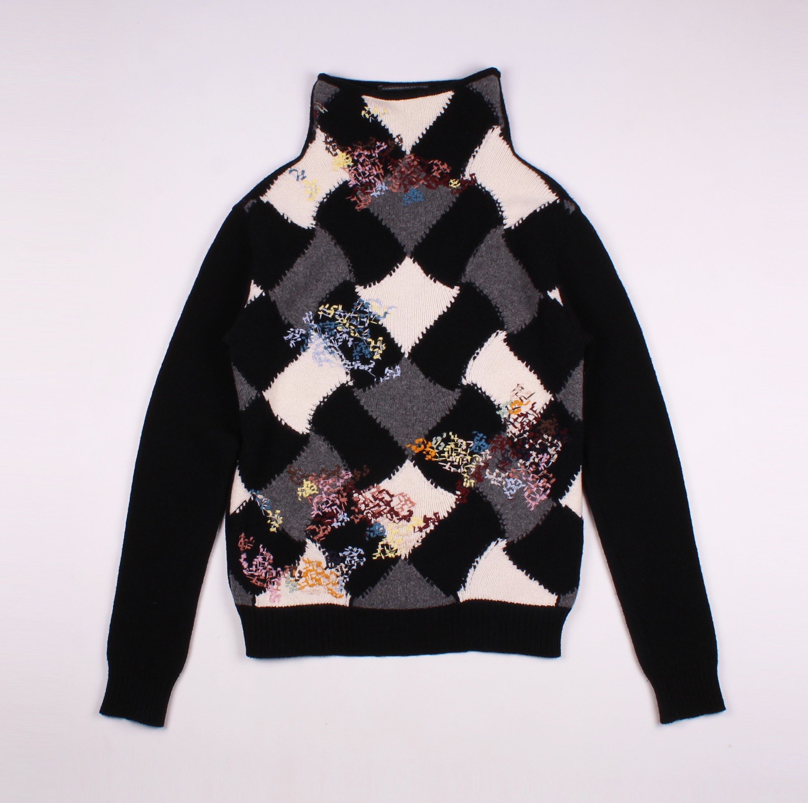 Ermanno Scervino × Vintage Vintage Ermanno Scervino Embroidered Wool Sweater Jumper Size M / US 6-8 / IT 42-44 - 1 Thumbnail