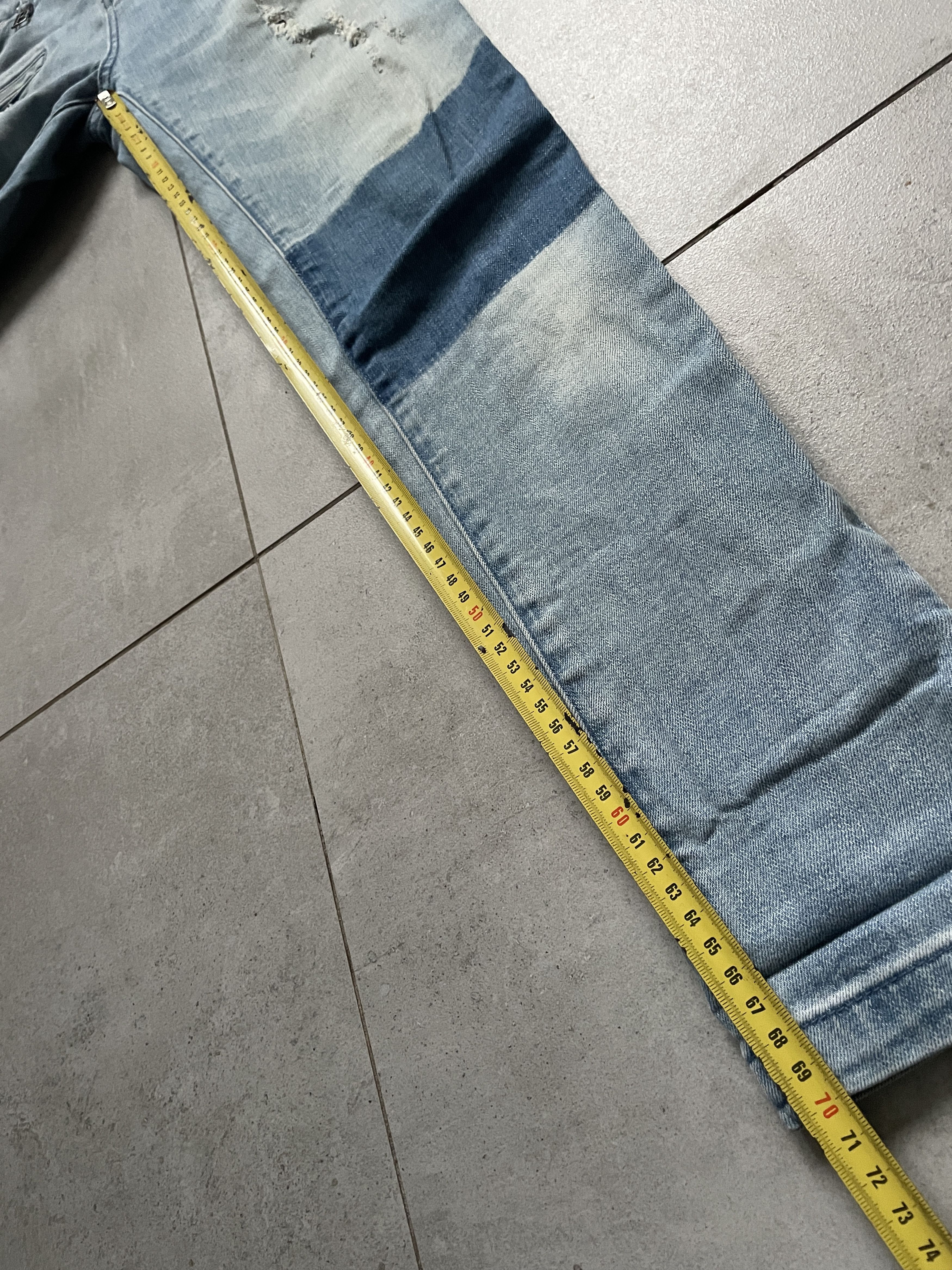 Balmain BALMAIN LIGHT WASHED PATCHED BIKER SLIM FIT SKINNY JEANS Size US 30 / EU 46 - 4 Thumbnail