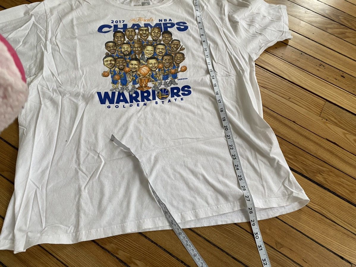 Adidas × NBA × Vintage 2017 golden state warriors Tshirt Size US XXL / EU 58 / 5 - 6 Thumbnail