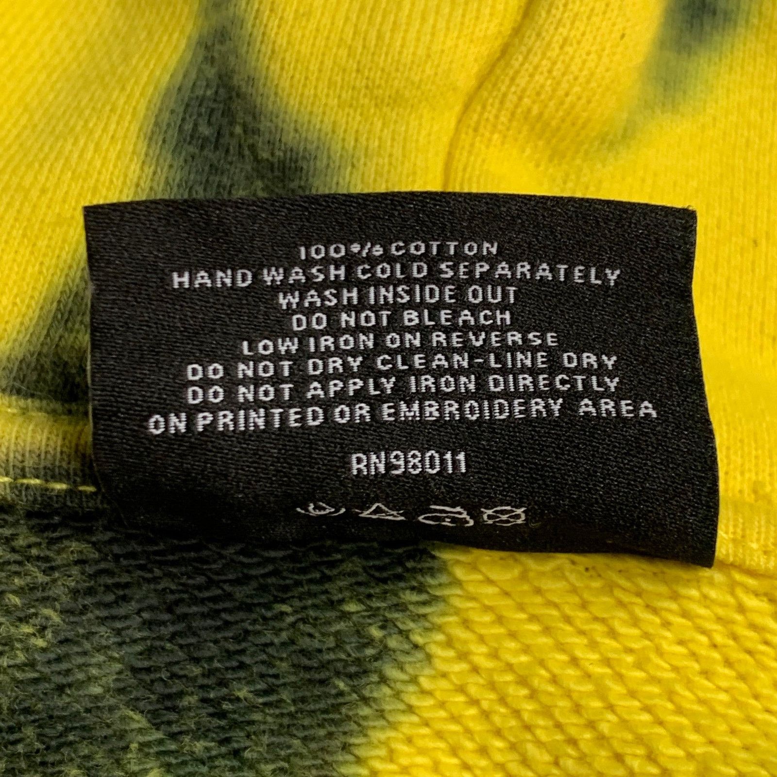 Icecream ICECREAM Size L Yellow Black Tie Dye Cotton Hoodie Tracksuit Size US L / EU 52-54 / 3 - 8 Thumbnail