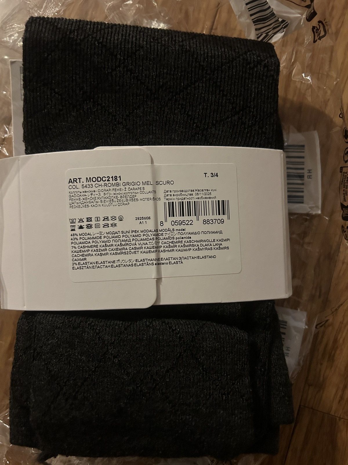 Calzedonia Calzedonia Diamond Tights with Cashmere size 3/4 M/L Grey Size ONE SIZE - 6 Thumbnail