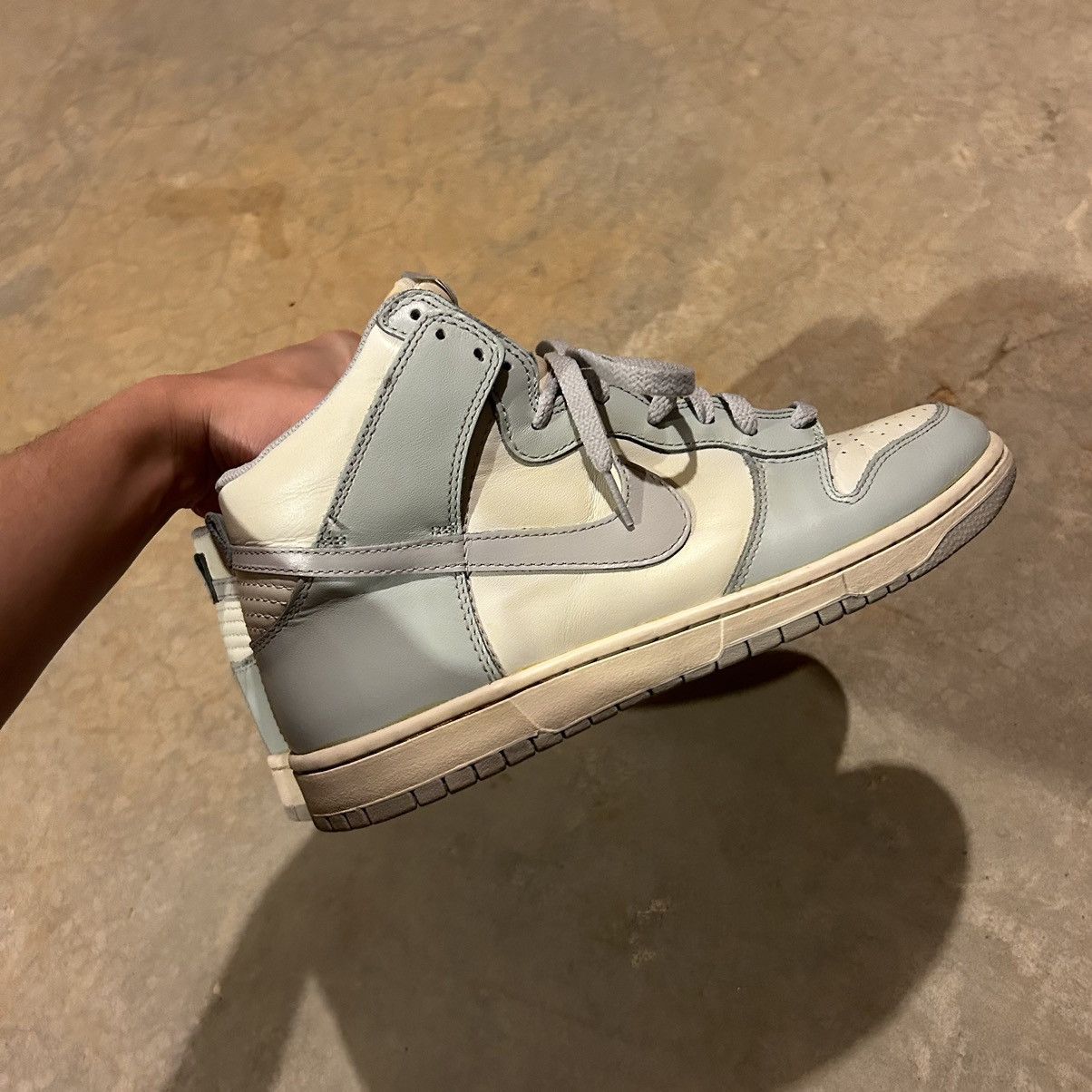 Nike × Vintage Nike Dunk High Vntg Sail/Neutral Grey 2008 US 10 Size US 10 / EU 43 - 5 Thumbnail