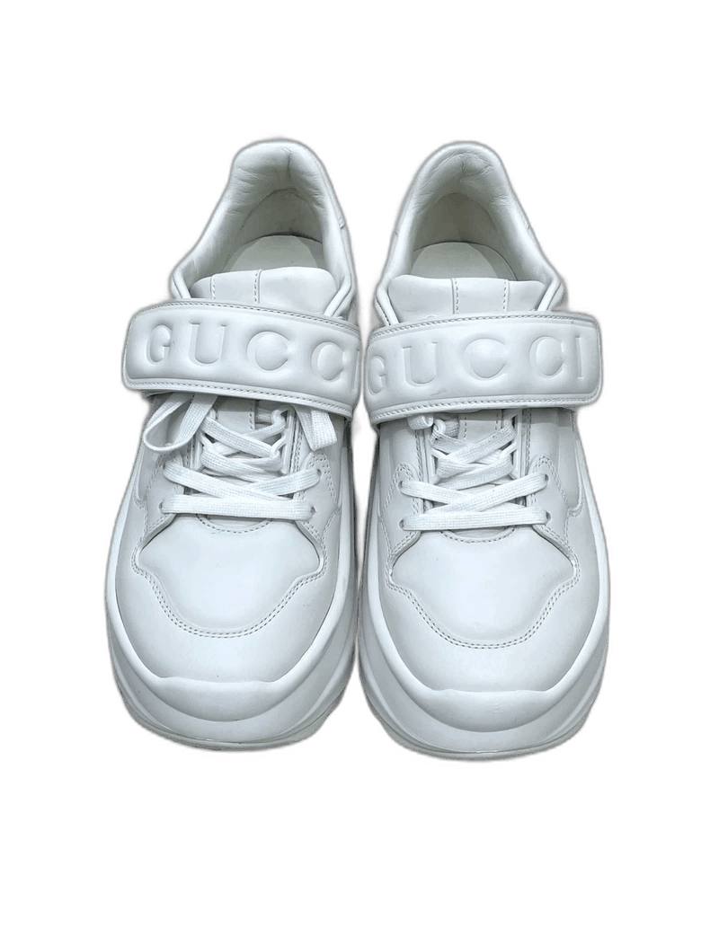 Gucci Gucci White Velcro Platform Dad Sneakers Size US 4 / IT 34 - 1 Thumbnail