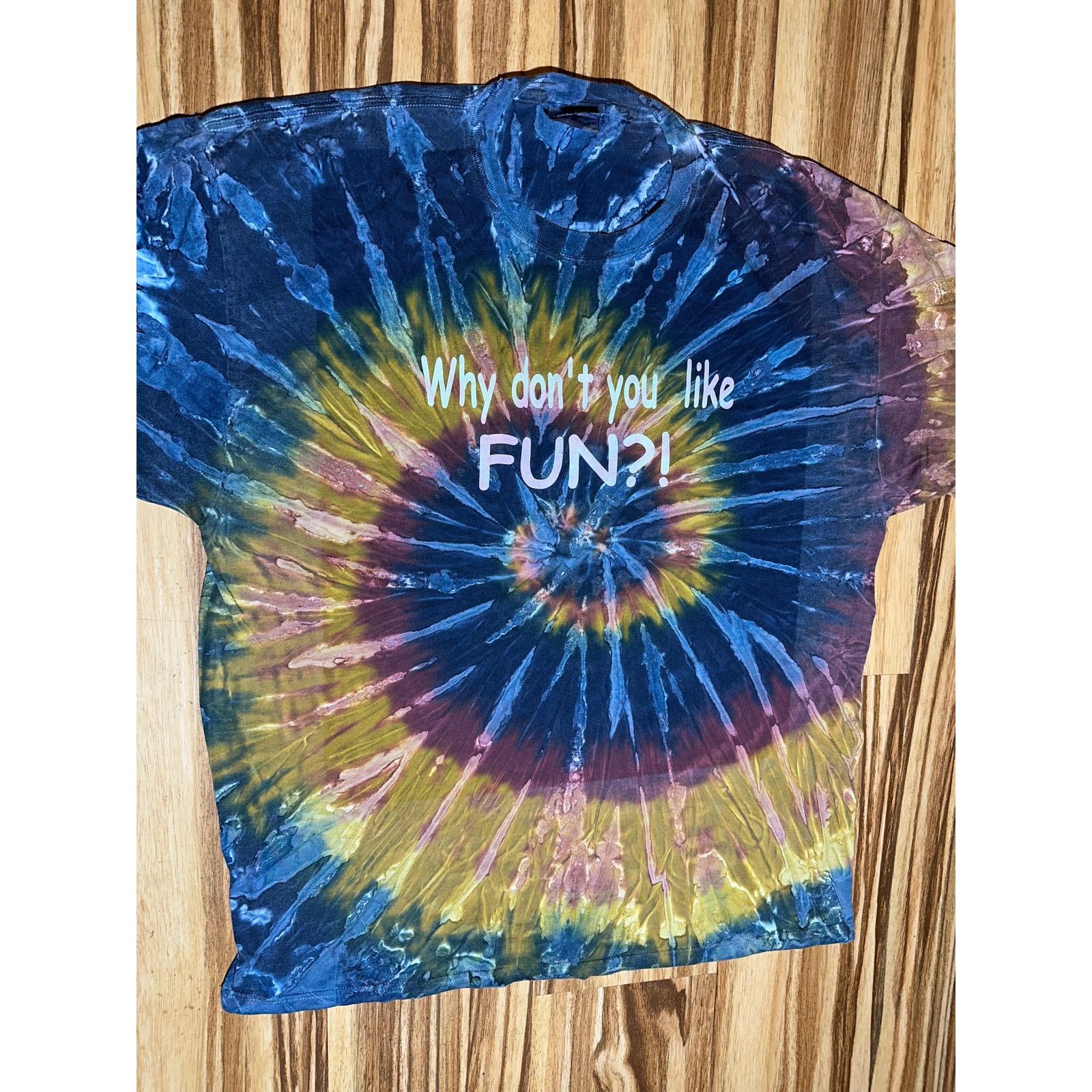 Hanes Why Don’t You Like Fun?! Tie Dye Tshirt Size XL Size US XL / EU 56 / 4 - 3 Thumbnail