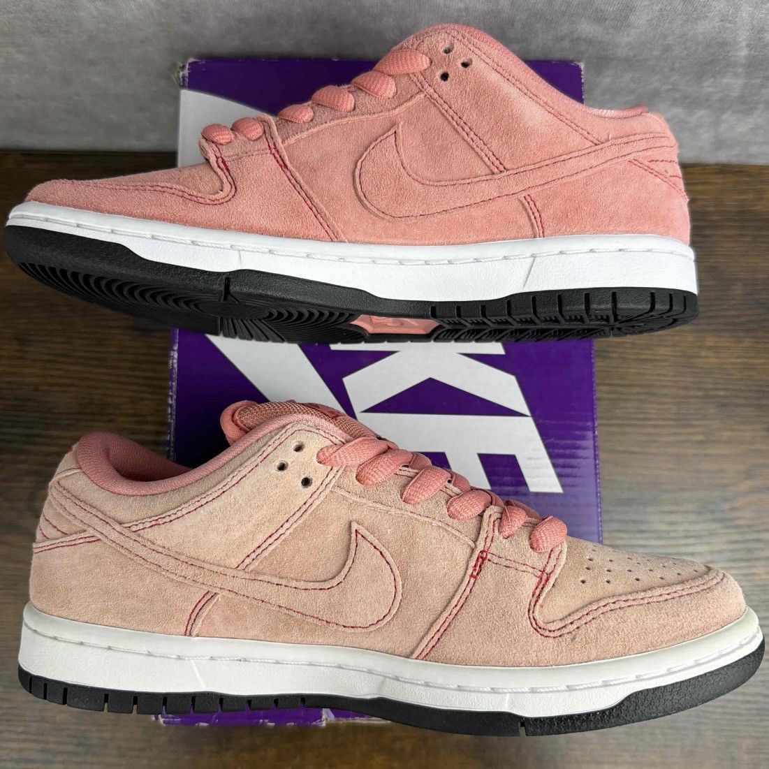 Nike NEW Nike SB Dunk Low Pink Pig Size 5.5 / 7W CV1655-600 Rare Size US 5.5 / EU 38 - 4 Thumbnail