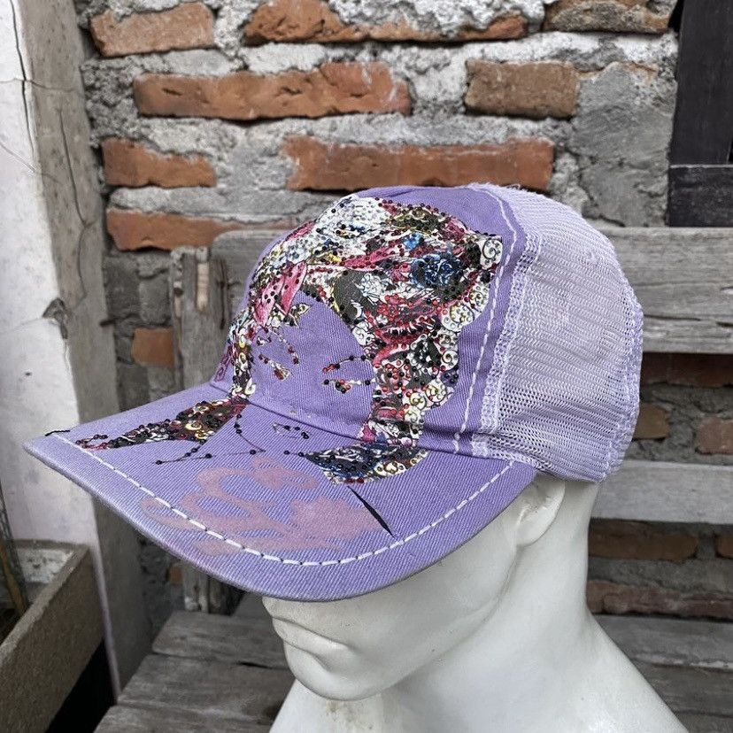 Ed Hardy × Vintage 2000s Ed hardy geisha trucker cap Size ONE SIZE - 4 Thumbnail