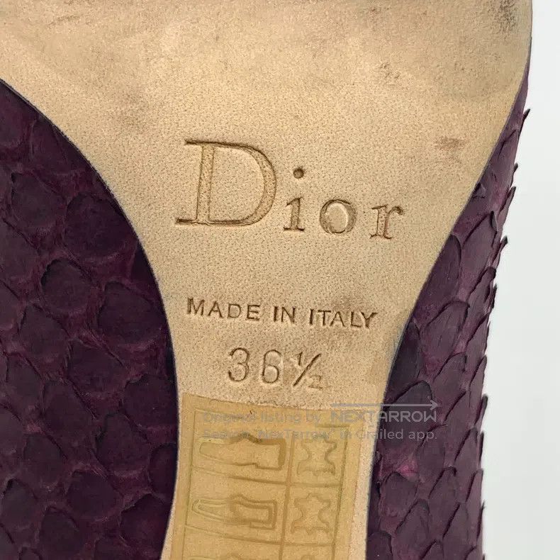 Dior Dior Purple snake pattern pointed toe thin heel high heels Size US 6 / IT 36 - 7 Thumbnail
