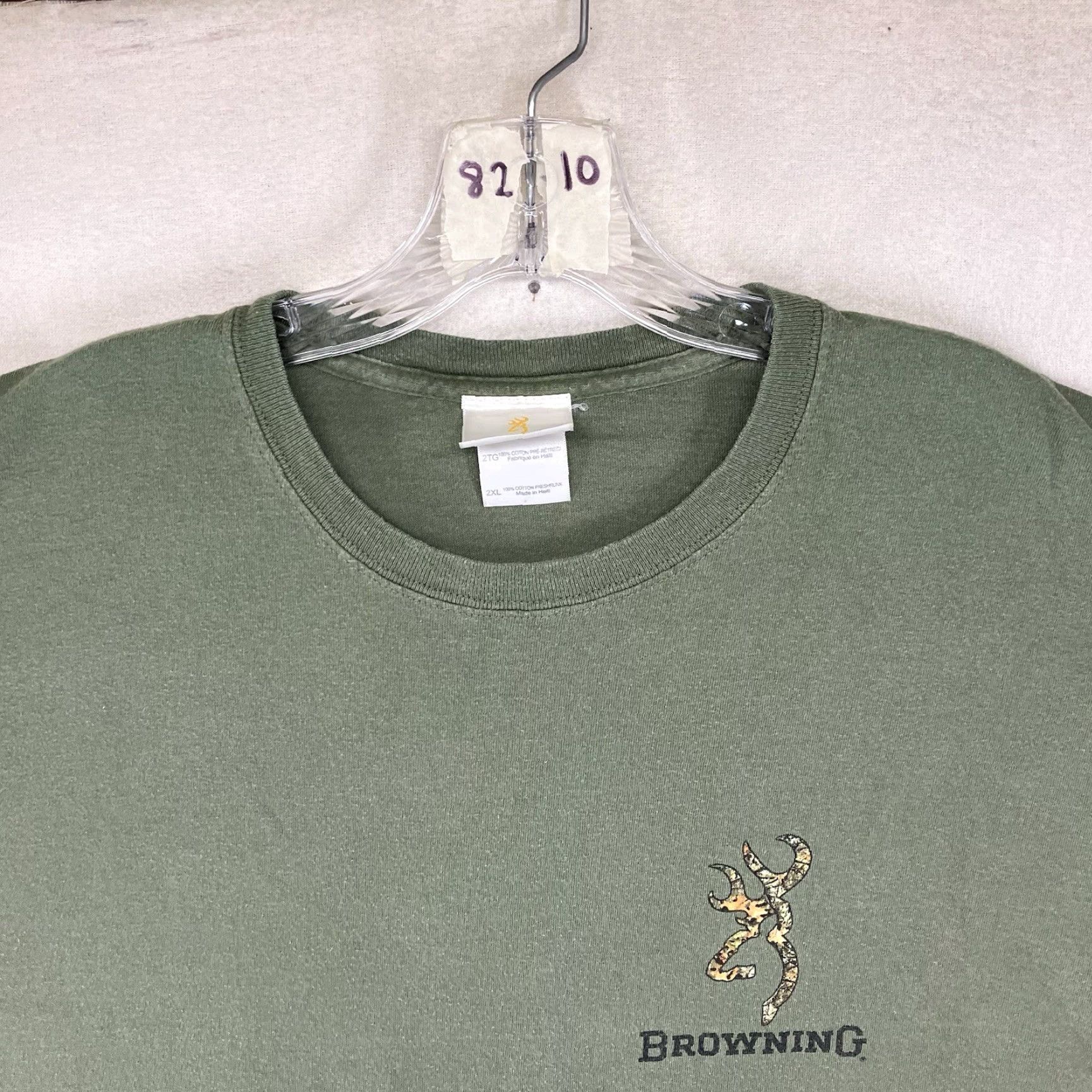 Vintage VINTAGE Browning Hunting T-Shirt Men 2XL Short Sleeve Cotton Green 90s Outdoor Streetwear Size US XXL / EU 58 / 5 - 5 Thumbnail