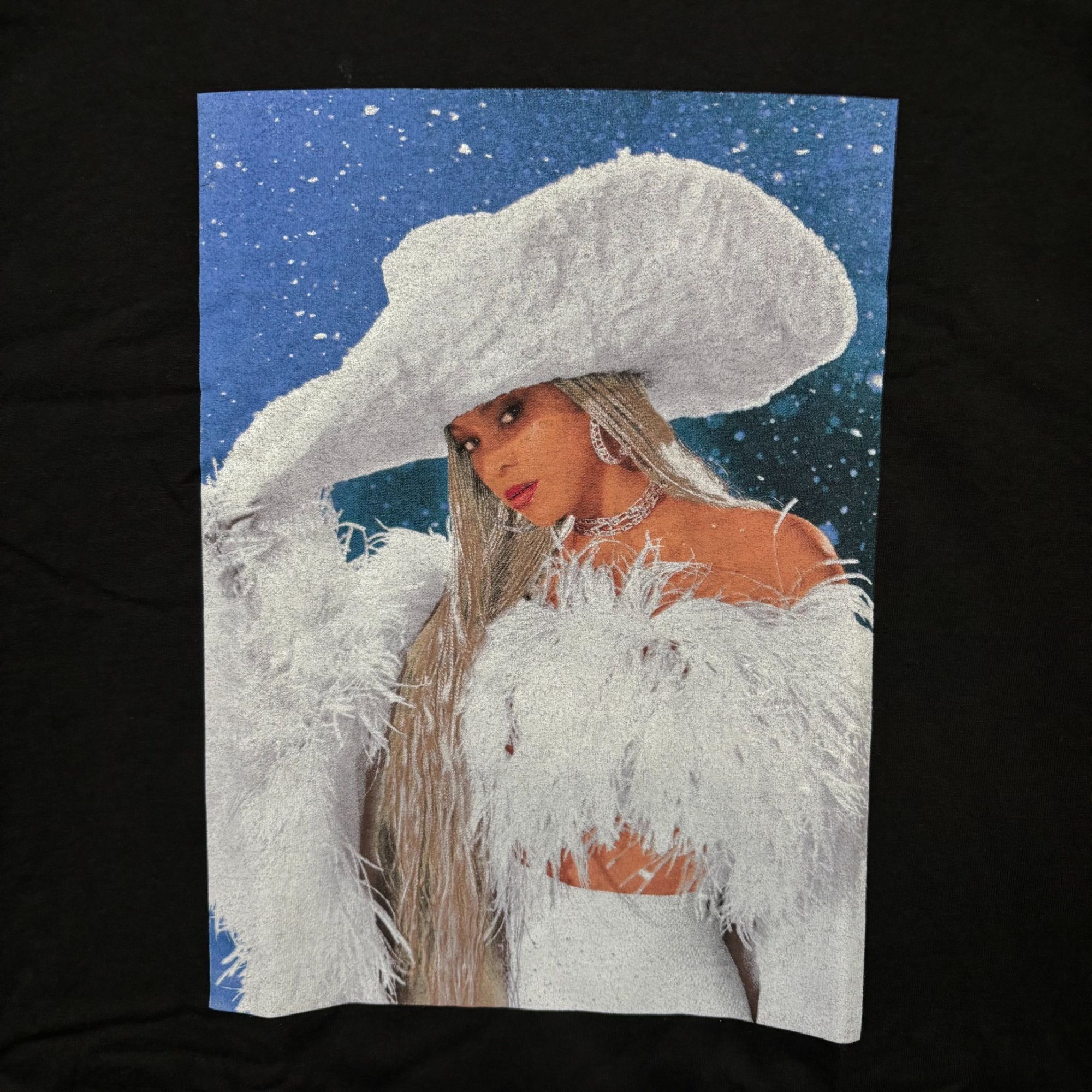 Beyonce Beyonce Cowboy Carter Ho Ho Ho Down Icy Black Tee XXL Size US XXL / EU 58 / 5 - 2 Thumbnail