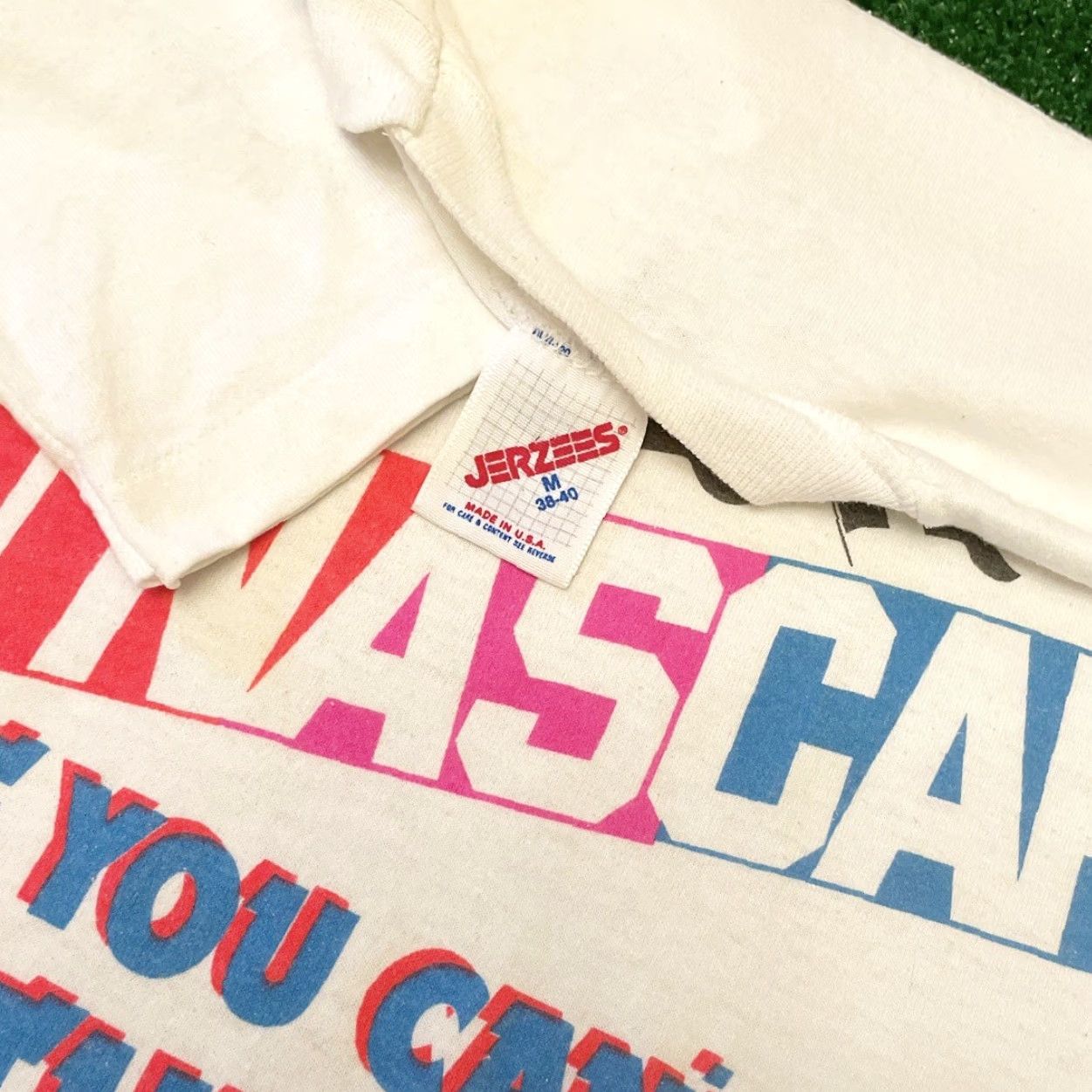 NASCAR VINTAGE Nascar Shirt Mens M 80s 90s White Cant Keep The Pace Get Out The Race 90s 80s Vintage Shirt Mens Size M Size US M / EU 48-50 / 2 - 2 Thumbnail