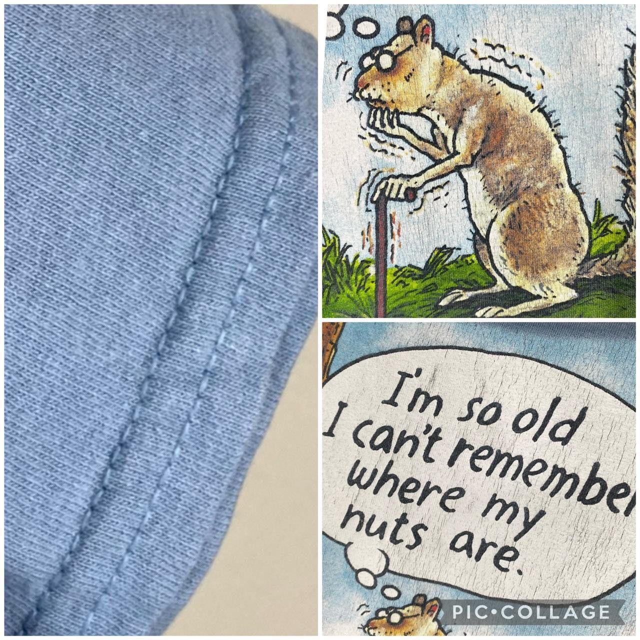 Vintage Vintage Y2K Squirrel Nuts Comedy Funny Gag Parody Tshirt Size US XL / EU 56 / 4 - 3 Thumbnail