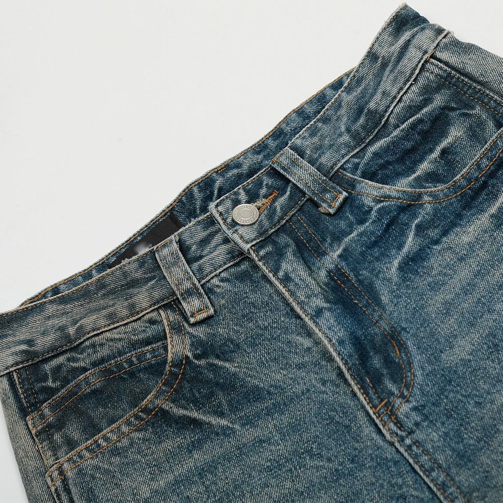 Vintage Men's loose wide-leg street distressed scimitar jeans Size US 32 / EU 48 - 3 Thumbnail